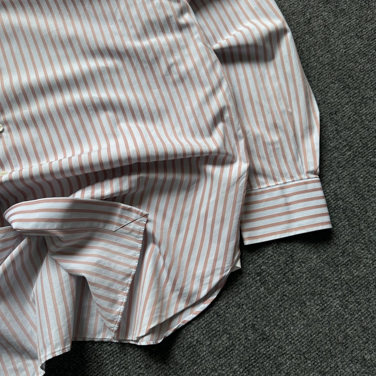 Ermenegildo Zegna Luxury 46/18 Ermenogildo Zegna Stripped Shirt Button Up XXL Size US XL / EU 56 / 4 - 7 Thumbnail