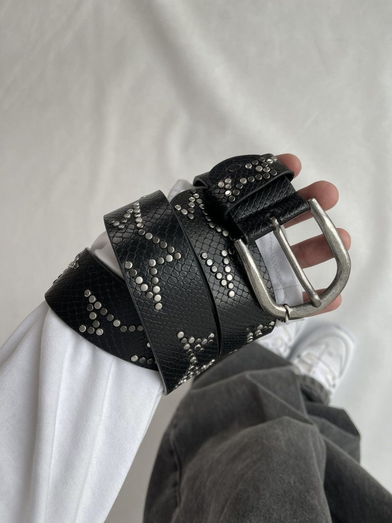 Hysteric Glamour × Japanese Brand Vintage Belts Y2K Rhinestones Punk leather belt Japanese Size ONE SIZE - 11 Thumbnail