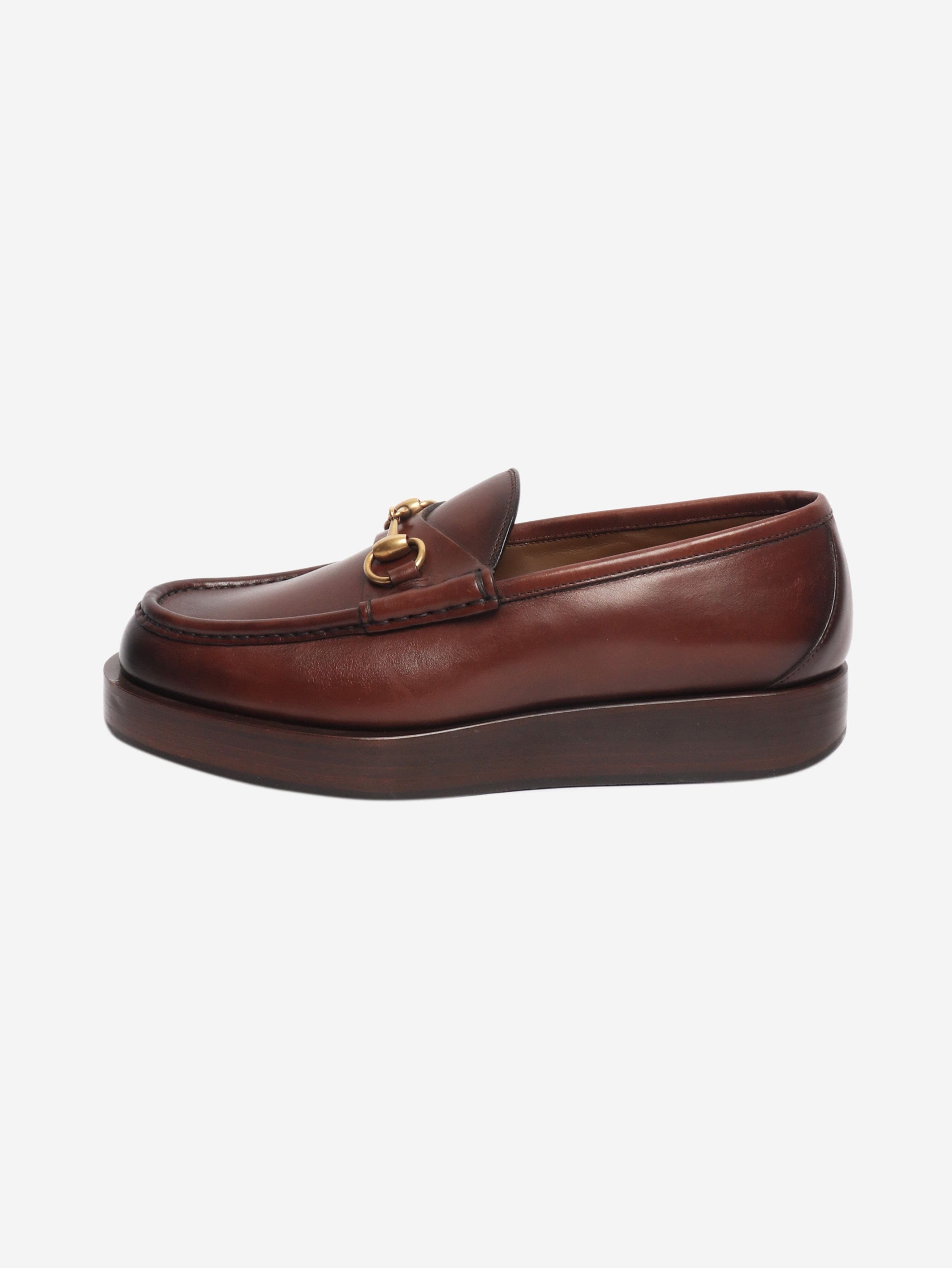 Gucci Brown platform loafers - UK 6.5 Size US 9 / IT 39 - 1 Thumbnail