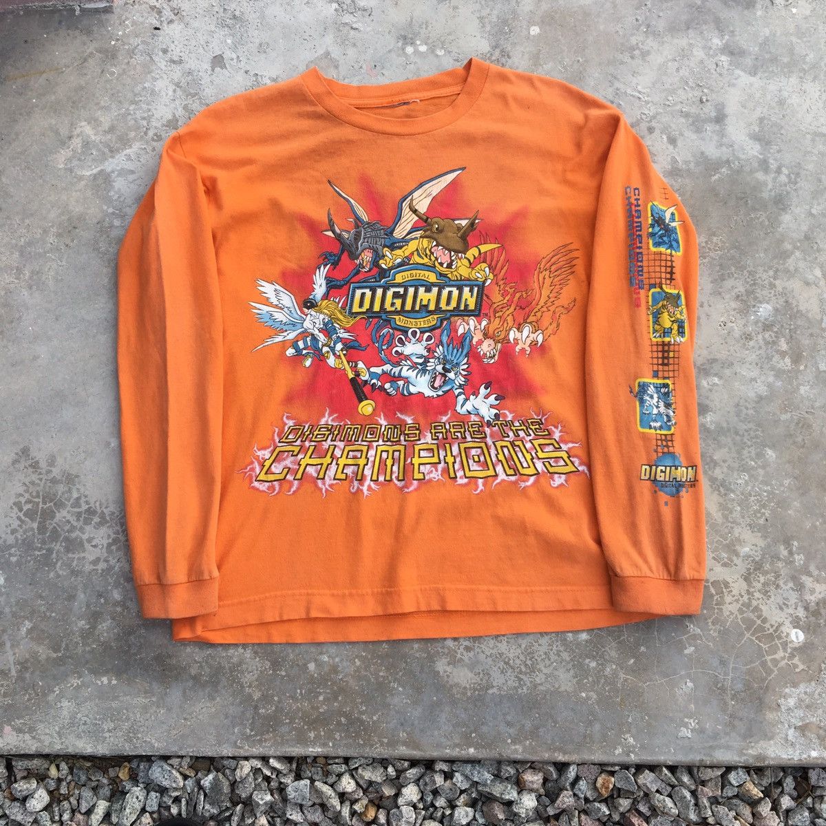 Vintage Digital DIGIMON MONSTER Long Sleeve Tee