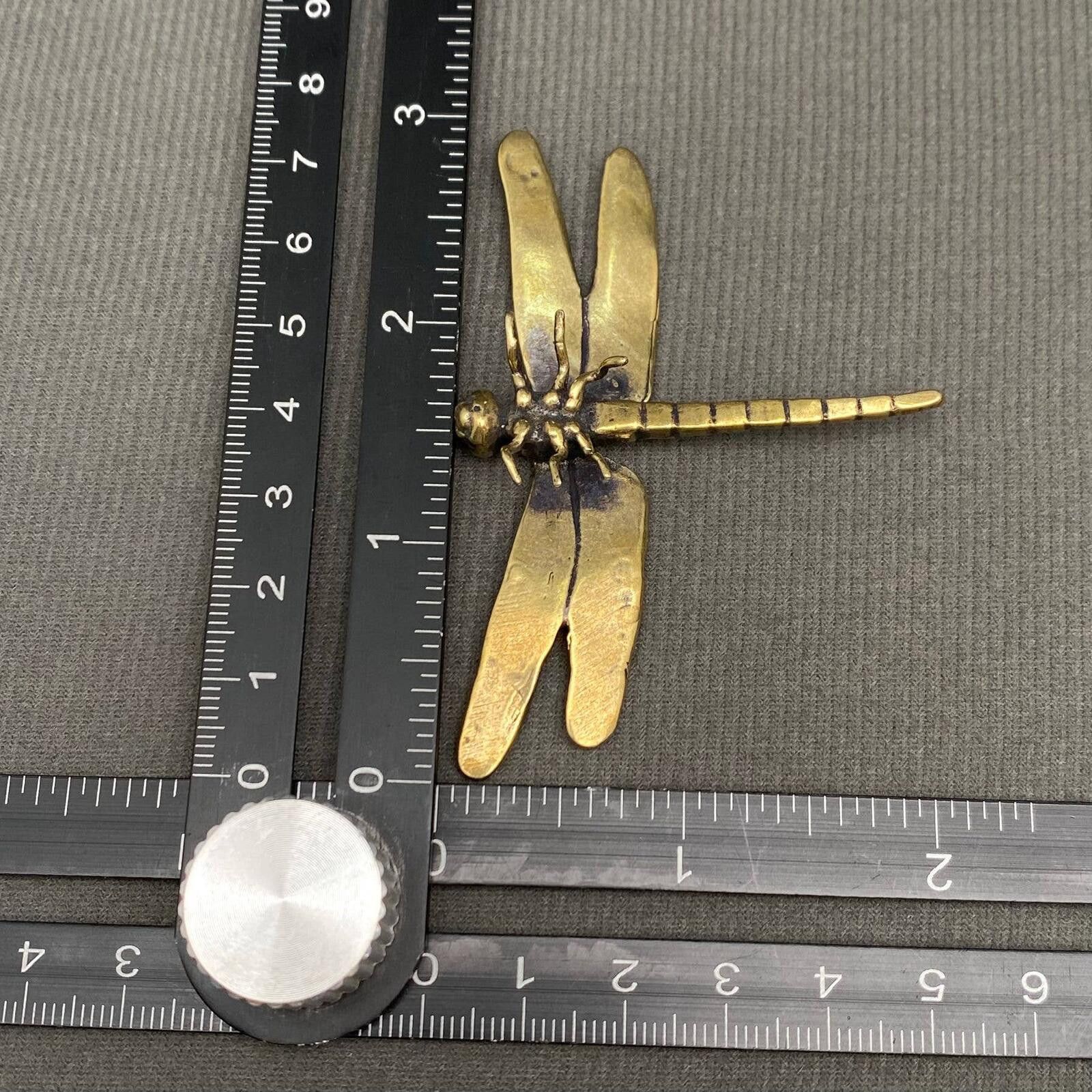 The Unbranded Brand Brass Dragonfly Miniature Figurine Size ONE SIZE - 4 Thumbnail