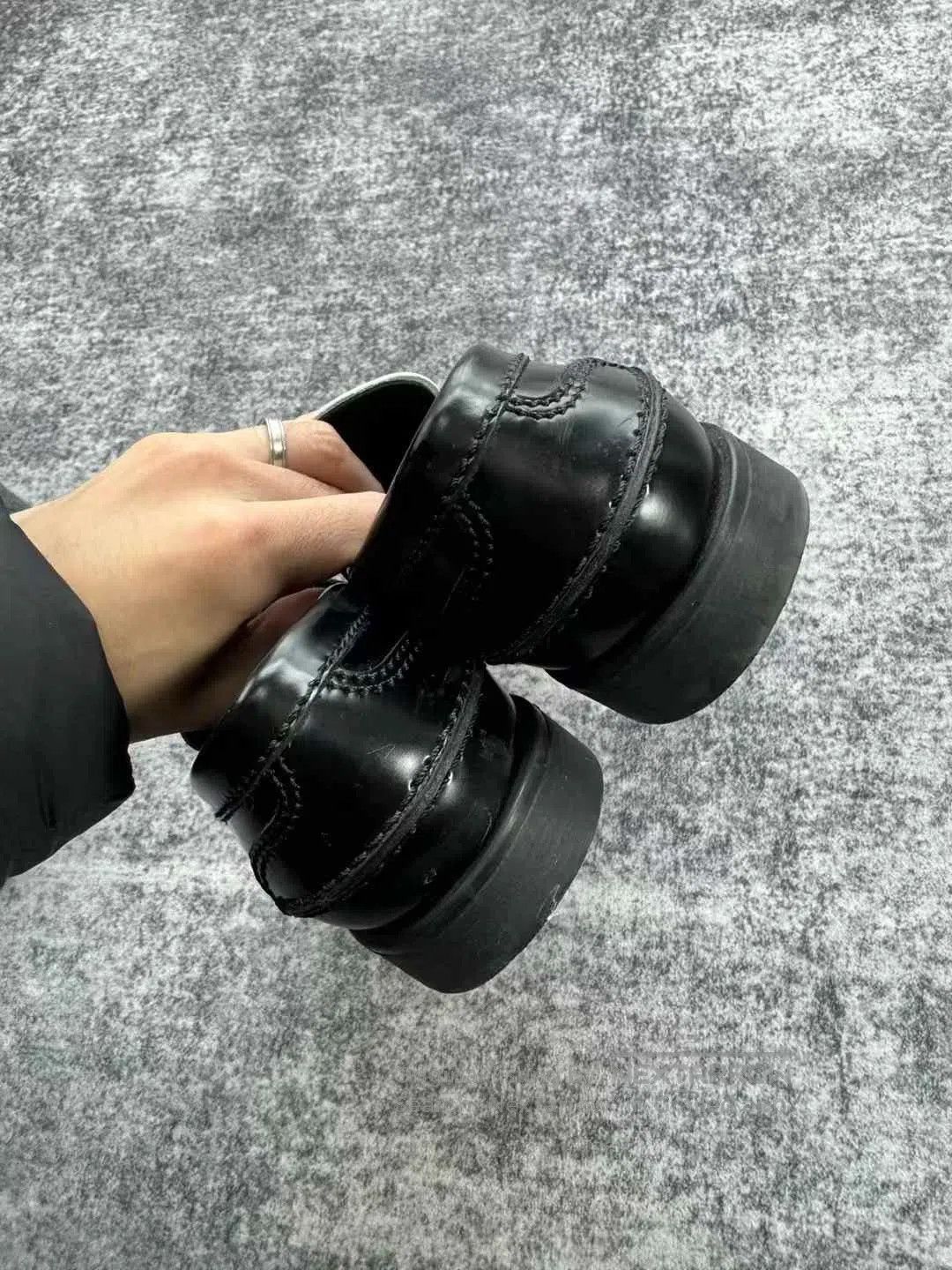 Miu Miu Miu Miu Black White Gold Coin Loafers. Size US 4 / IT 34 - 5 Thumbnail