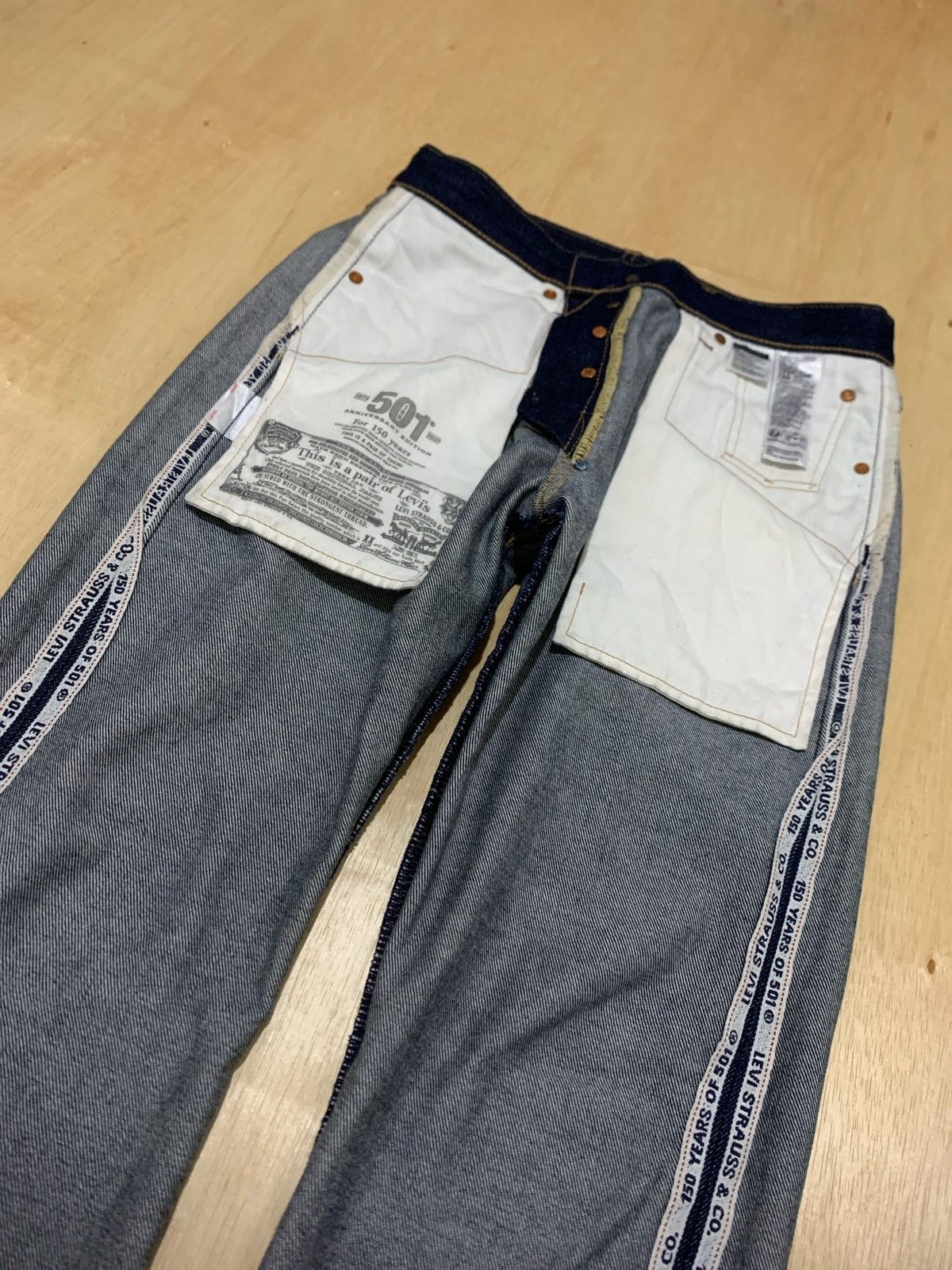Japanese Brand × Levi's × Levi's Made & Crafted Levi's 501 150th Anniversary Selvedge Denim Jeans Size US 28 / EU 44 - 12 Thumbnail