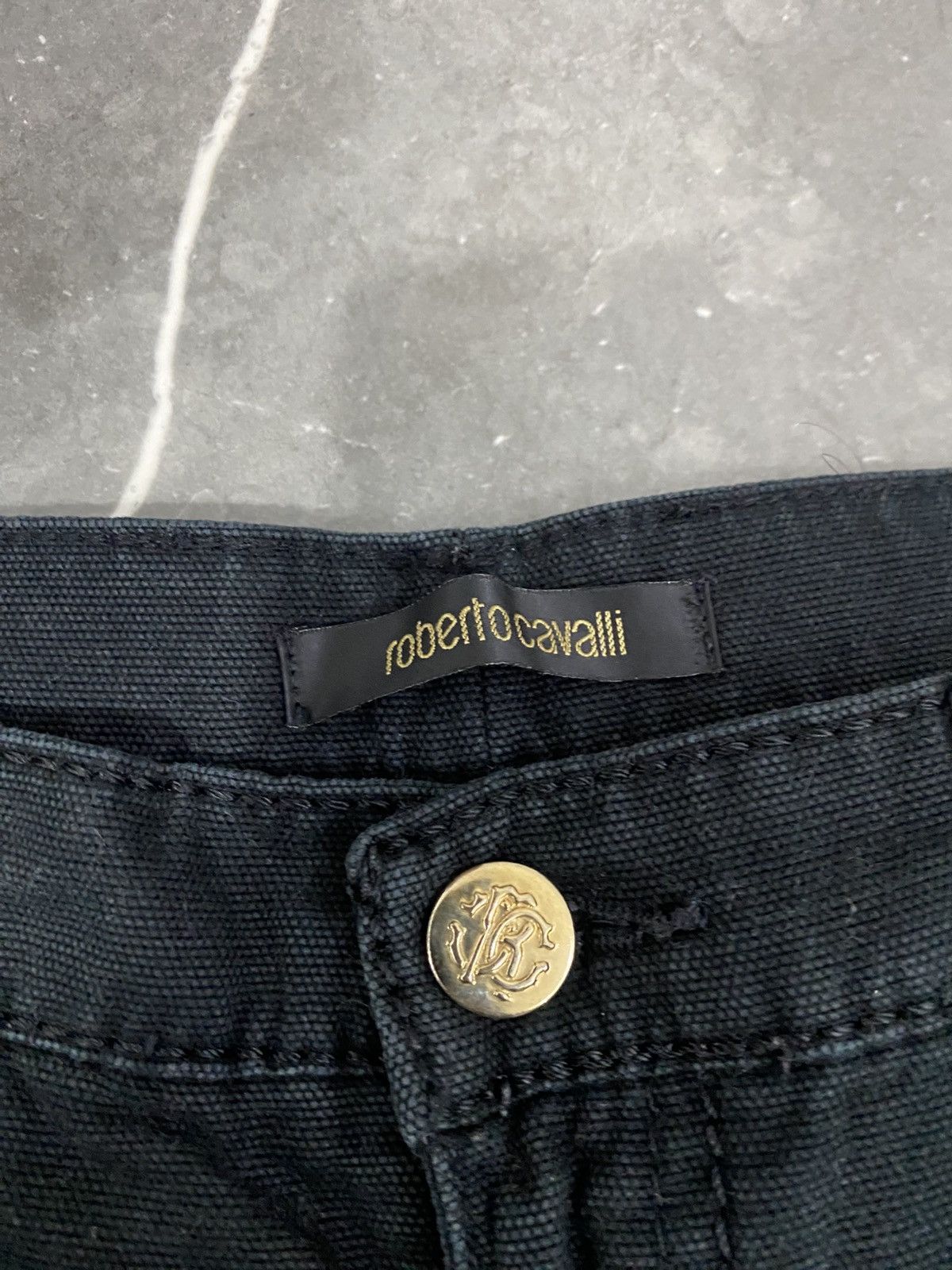 Roberto Cavalli Roberto Cavalli Black Denim Size 29" - 6 Thumbnail
