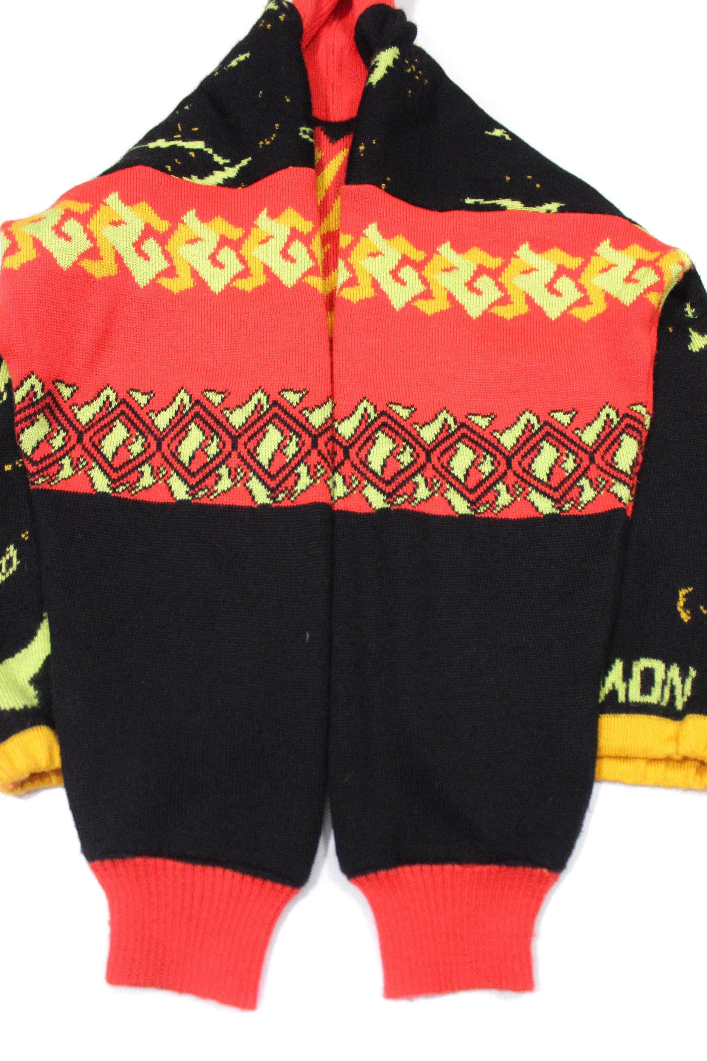 Salomon 80S Acid Big Logo Multicolor Ski Heavy Knit Size US L / EU 52-54 / 3 - 5 Thumbnail