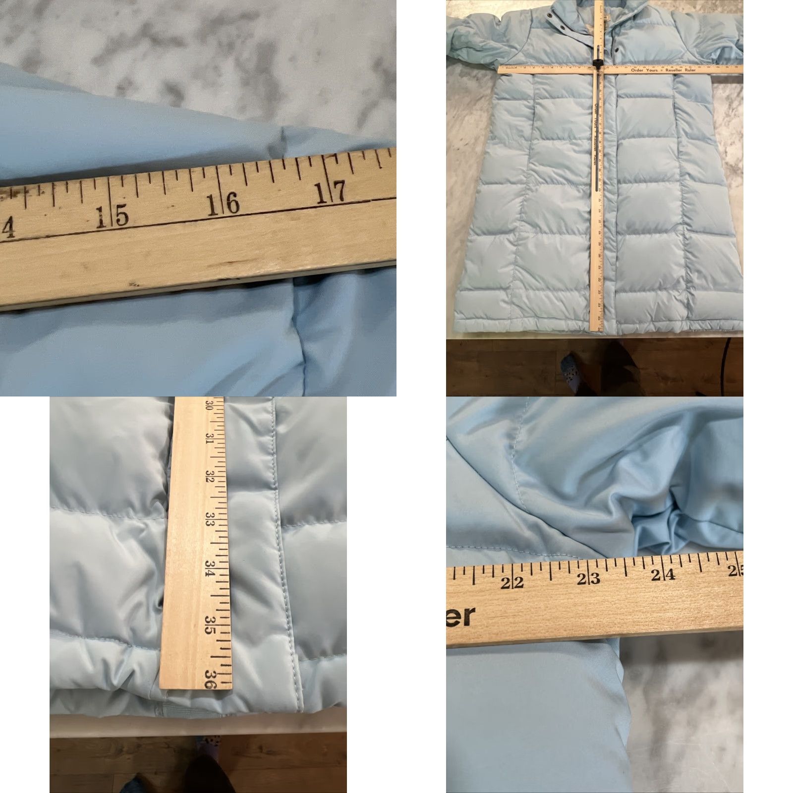 Vintage LL Bean Puffer Parka Jacket Womens L Reg Light Blue Goose Down Long 0 BCU8 Read Size L / US 10 / IT 46 - 8 Thumbnail