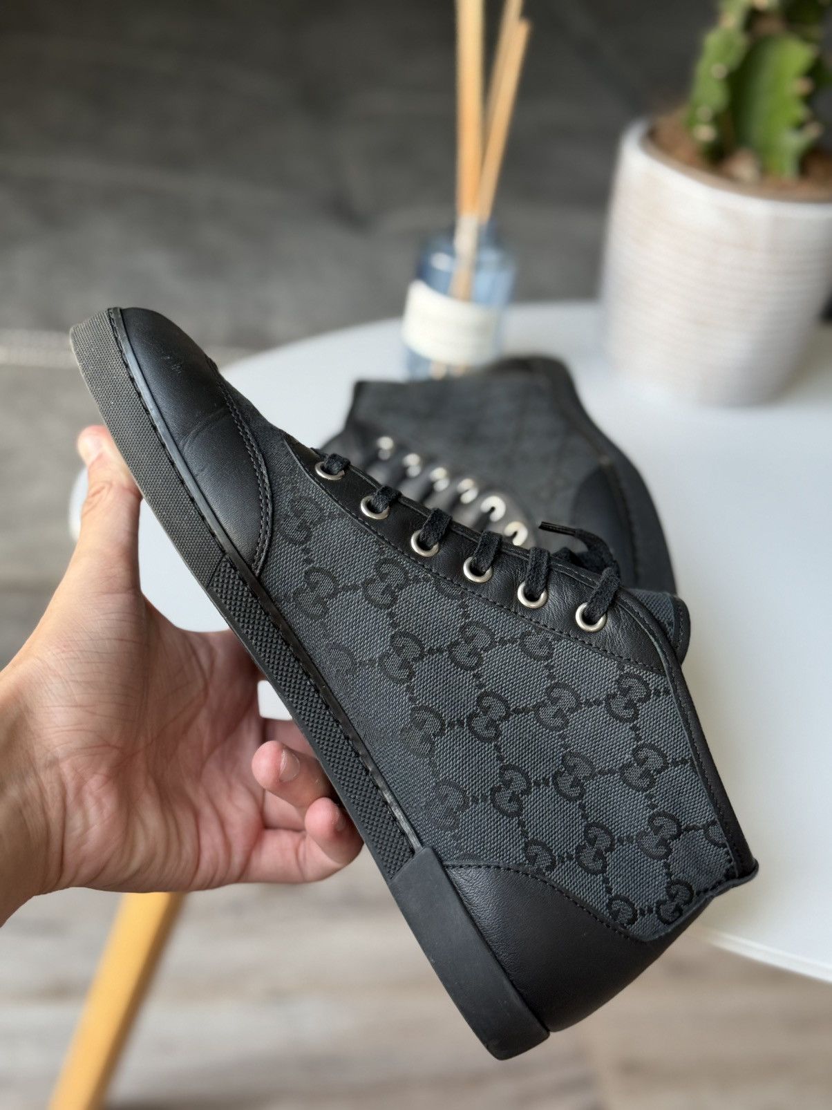 Gucci Gucci GG Monogram Sneaker High-Top Wmns Size US 8.5 / IT 38.5 - 9 Thumbnail