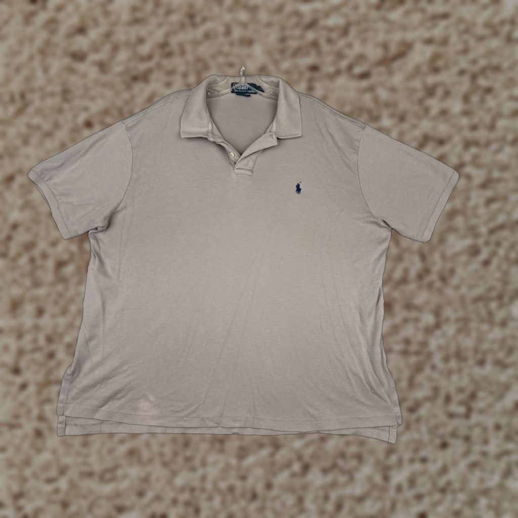 Ralph Lauren VINTAGE Ralph Lauren Polo Shirt Men 2XL Gray 100% Cotton Slim Fit Short Sleeve Golf 80s Mens Size US XXL / EU 58 / 5 - 1 Thumbnail
