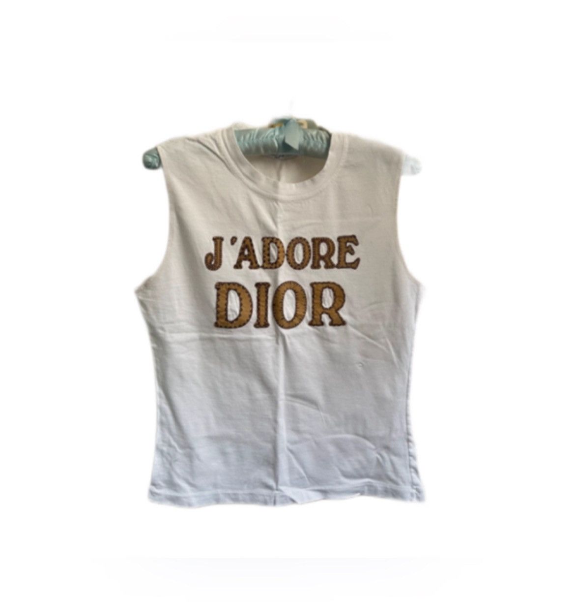 image of Christian Dior Pre-Owned 2003 J'adore Dior Oberteil in White, Women's (Size Small)