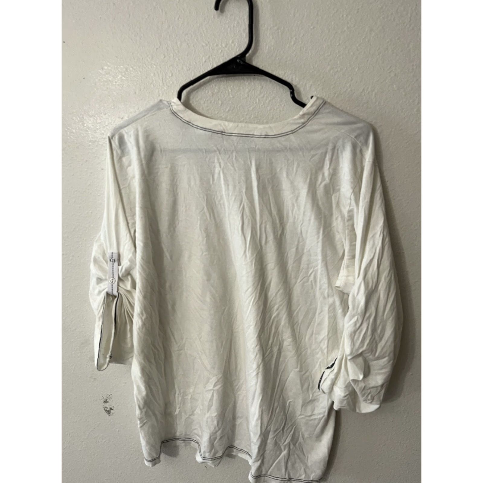 Tommy Hilfiger Vintage Tommy Hilfiger Womens V-Neck Pullover Shirt 3/4 Sleeve White 1X All Seasons Casual Formal Modern Size XL / US 12-14 / IT 48-50 - 2 Thumbnail