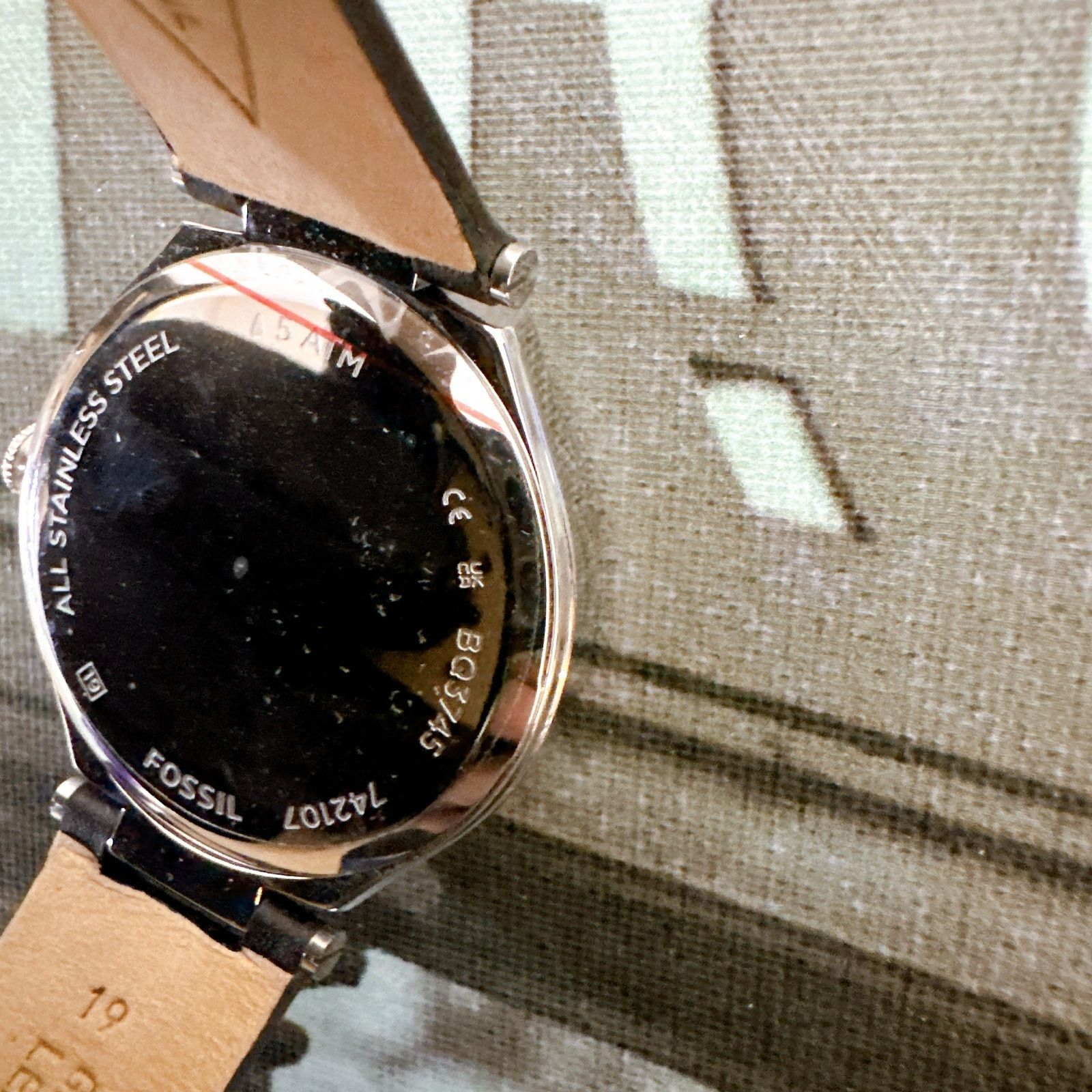 Fossil Fossil BQ3745 Ashtyn Three-Hand Date Black Leather Watch Size ONE SIZE - 6 Thumbnail