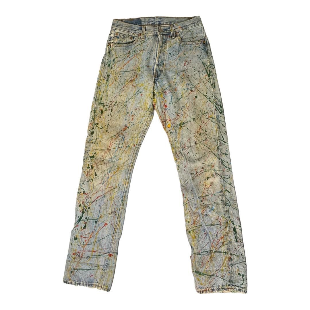 Levi's Vintage Clothing Vintage Levi’s 501 Painting Denim Size 29" - 2 Thumbnail