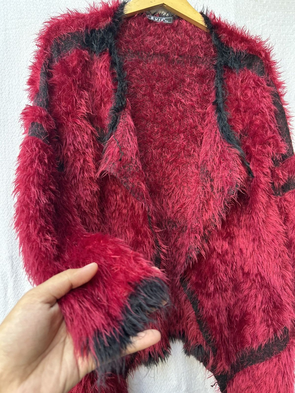 14th Addiction × Japanese Brand Fuzzy Mohair Cardigan Assymetrical Knitted Styled Size US M / EU 48-50 / 2 - 6 Thumbnail