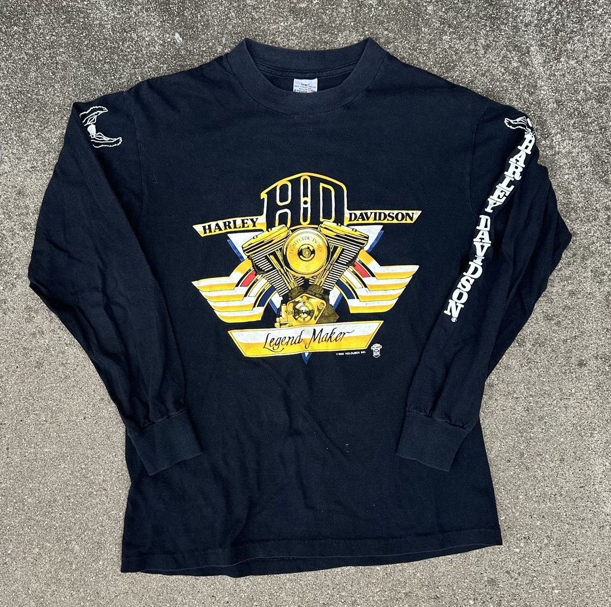 Harley Davidson Vintage 1986 Harley Davidson Long Sleeve Shirt Medium Size US M / EU 48-50 / 2 - 1 Thumbnail