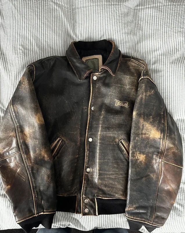 Diesel Diesel Vintage 90’s Leather bomber Jacket made in italy Size US L / EU 52-54 / 3 - 3 Thumbnail