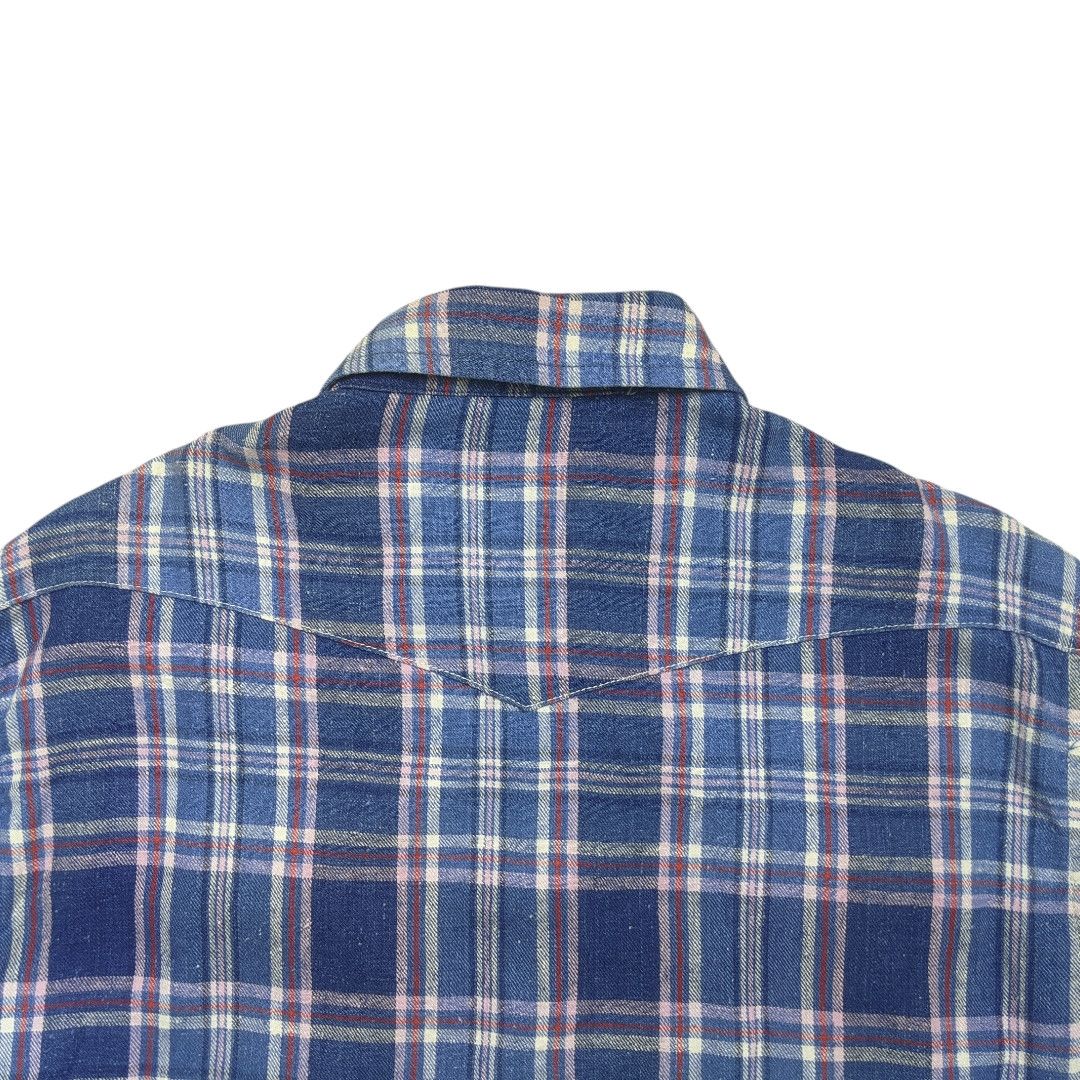 Blue Blue Japan Vintage Blue Blue Japan Indigo Dyed Western Flannel Shirt Size US L / EU 52-54 / 3 - 7 Thumbnail