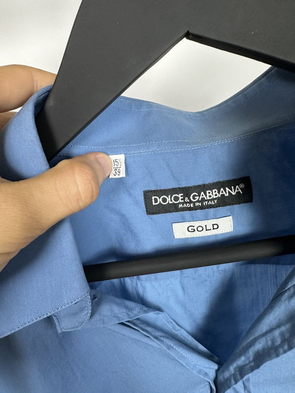 Dolce & Gabbana Dolce & Gabbana Shirt Gold Classic Size 15/39 Blue Men’s M Size US M / EU 48-50 / 2 - 11 Thumbnail