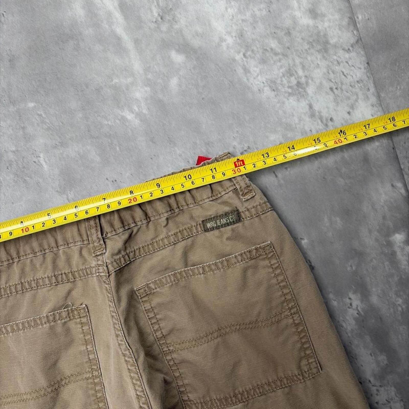Wrangler Y2K Tan Wrangler Grunge Cargo Baggy Skater Shorts Size 42" / US 20 - 6 Thumbnail
