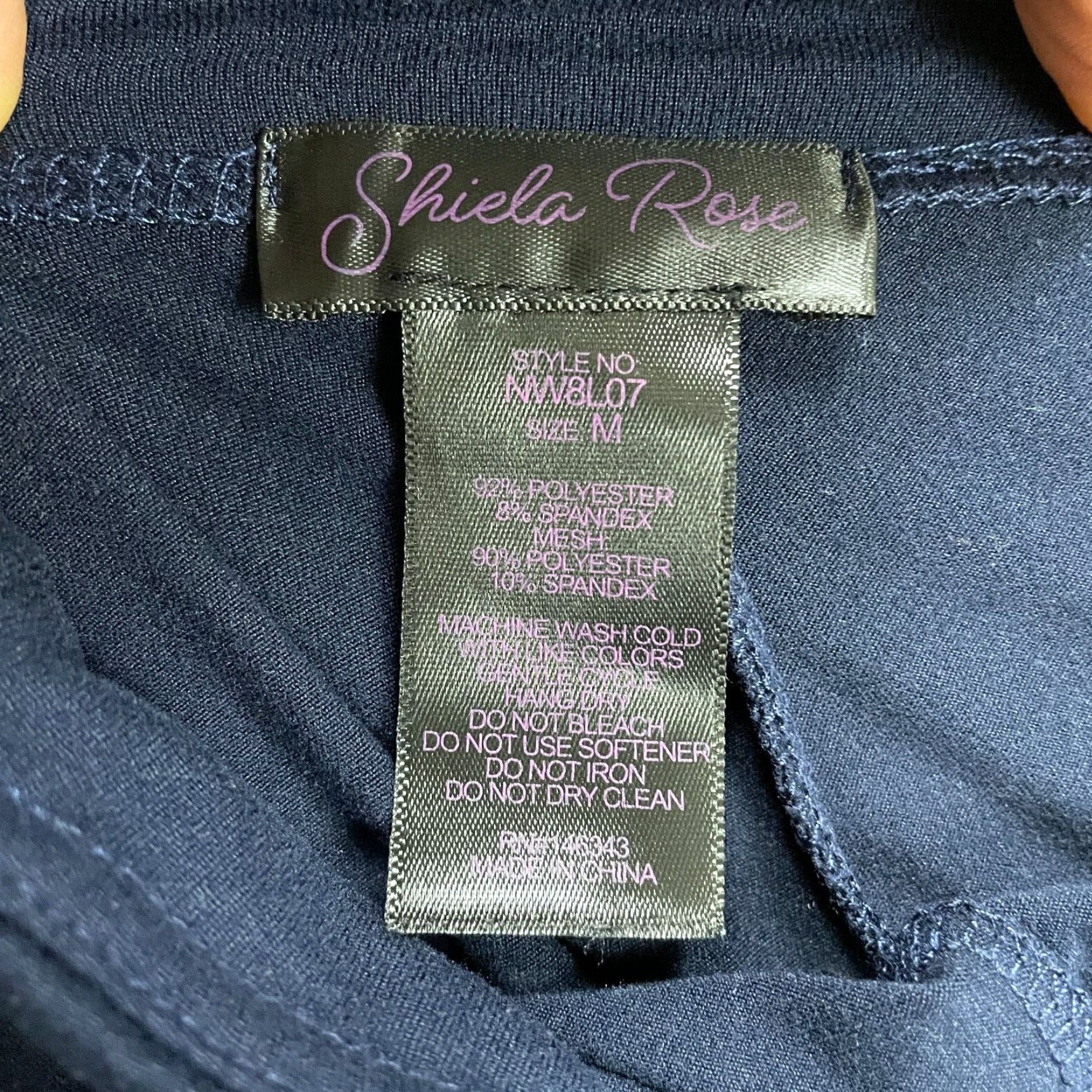 Vintage Shiela Rose Compression Leggings Womens Medium Navy Blue Active Gym Yoga 26x26.5 Size 32" / US 10 / IT 46 - 6 Thumbnail