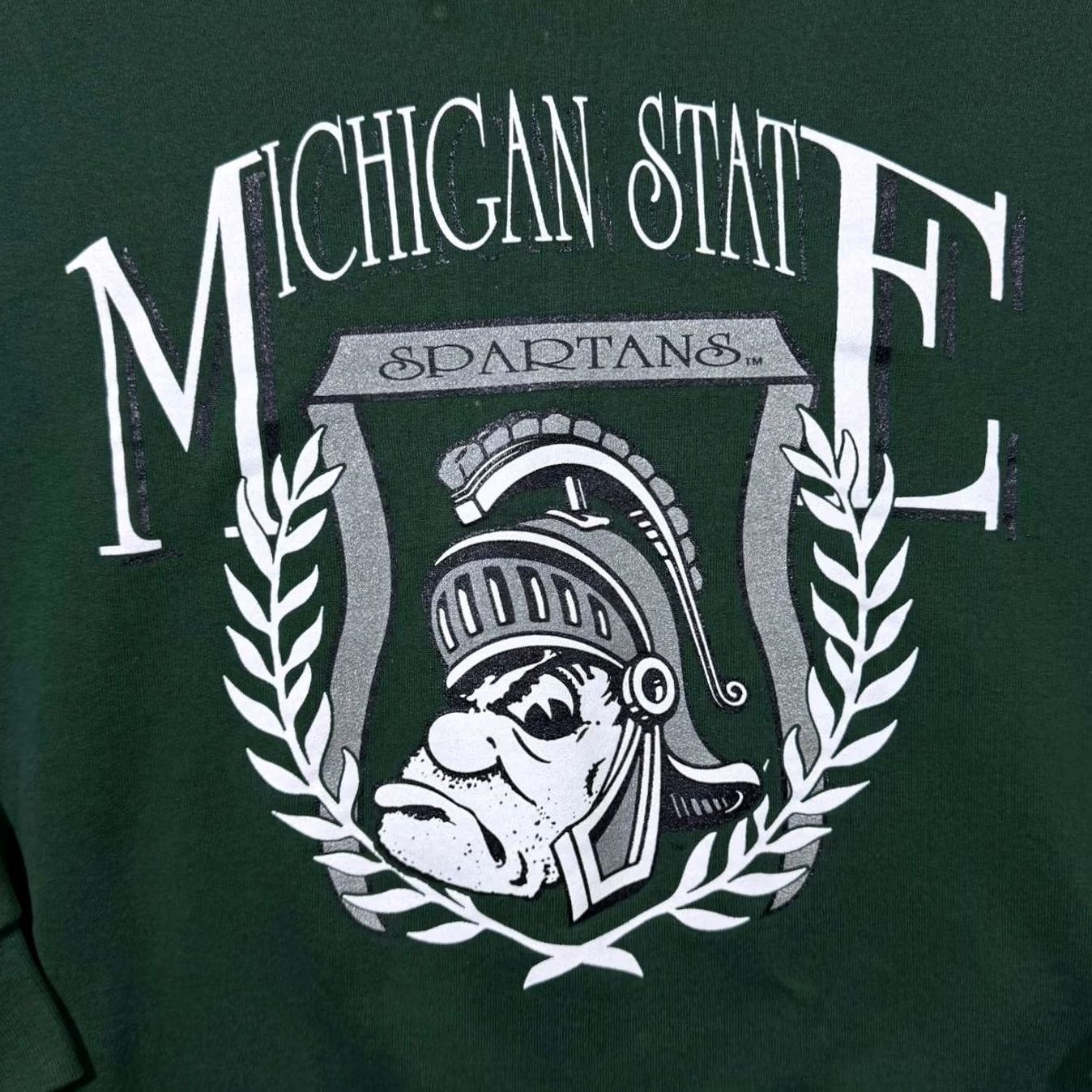 NCAA VINTAGE Dodger NCAA Michigan State Spartans Green Sweatshirt XXL XL Men Pullover Graphic Size US XL / EU 56 / 4 - 4 Thumbnail