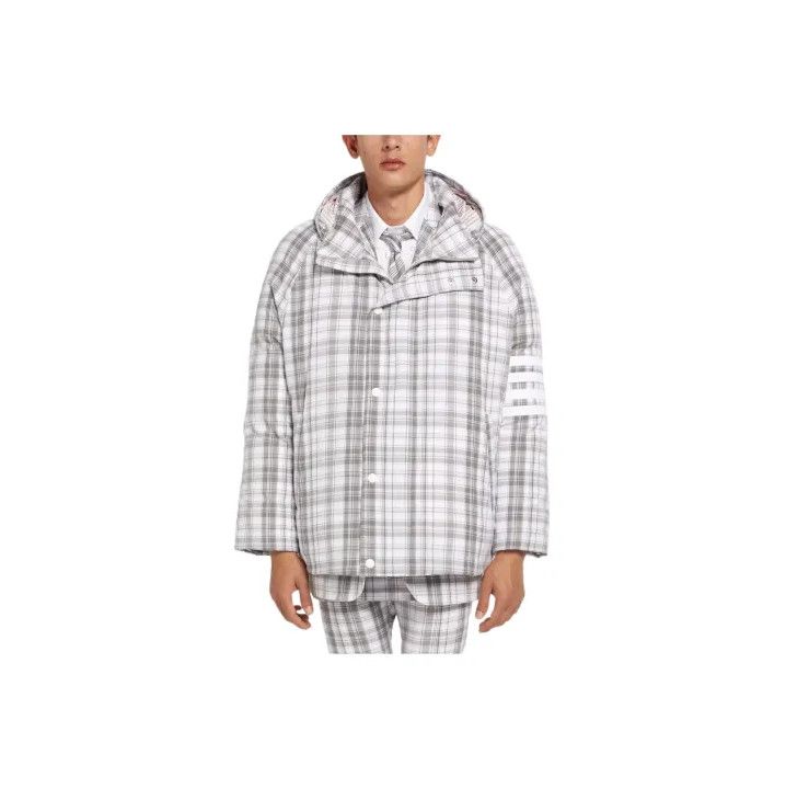 Thom Browne Thom Browne SS22 Plaid Short Zippered Down Jacket Size US S / EU 44-46 / 1 - 1 Thumbnail