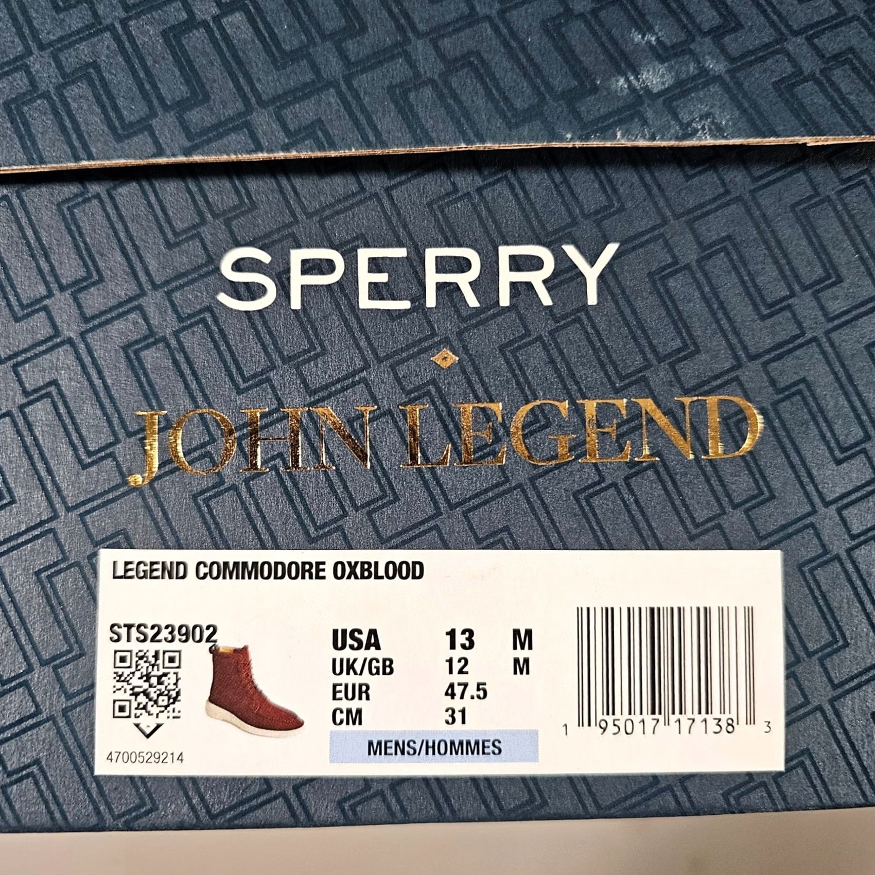 Sperry Legend Commodore Mens 13 Oxblood John Legend Leather Boots STS23902 Red Leather Upper Moccasin Casual Shoes for Men for sale | eBay main image 3