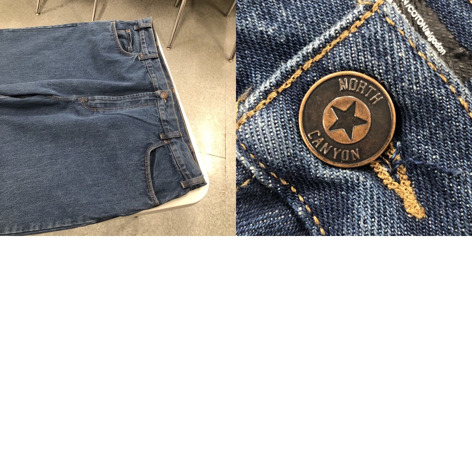 Vintage North Canyon Traders Jeans 5-Pocket 44"W x 34"L Blue Denim Bootcut Men’s Heavyweight Regular Rise 14.5" 100% Cotton Size US 44 / EU 60 - 10 Thumbnail