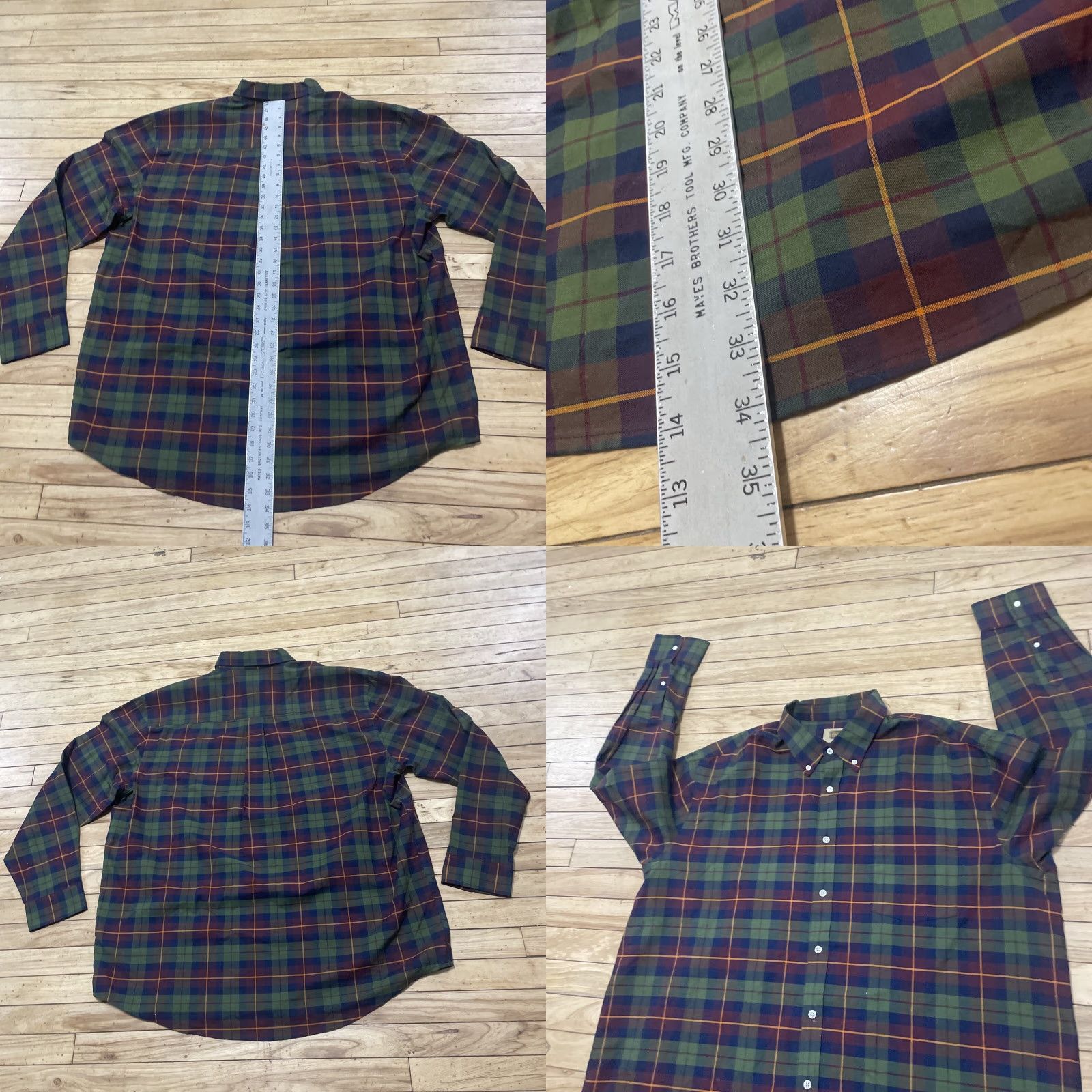 Vintage Foundry Button Shirt Men 2XLT Greend Red Plaid XXL Tall Lightweight Oxford 58" Shirt Mens Plaid Button-Up Casual Workwear 2XLT Red Size US XXL / EU 58 / 5 - 8 Thumbnail