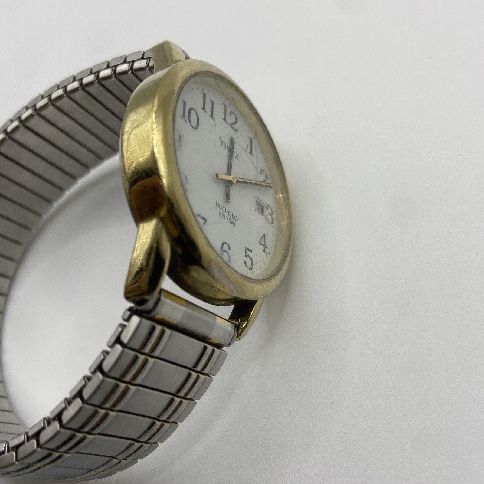 Timex Timex Watch Men Indiglo 35mm Silver Gold Two Tone Untested Size ONE SIZE - 5 Thumbnail