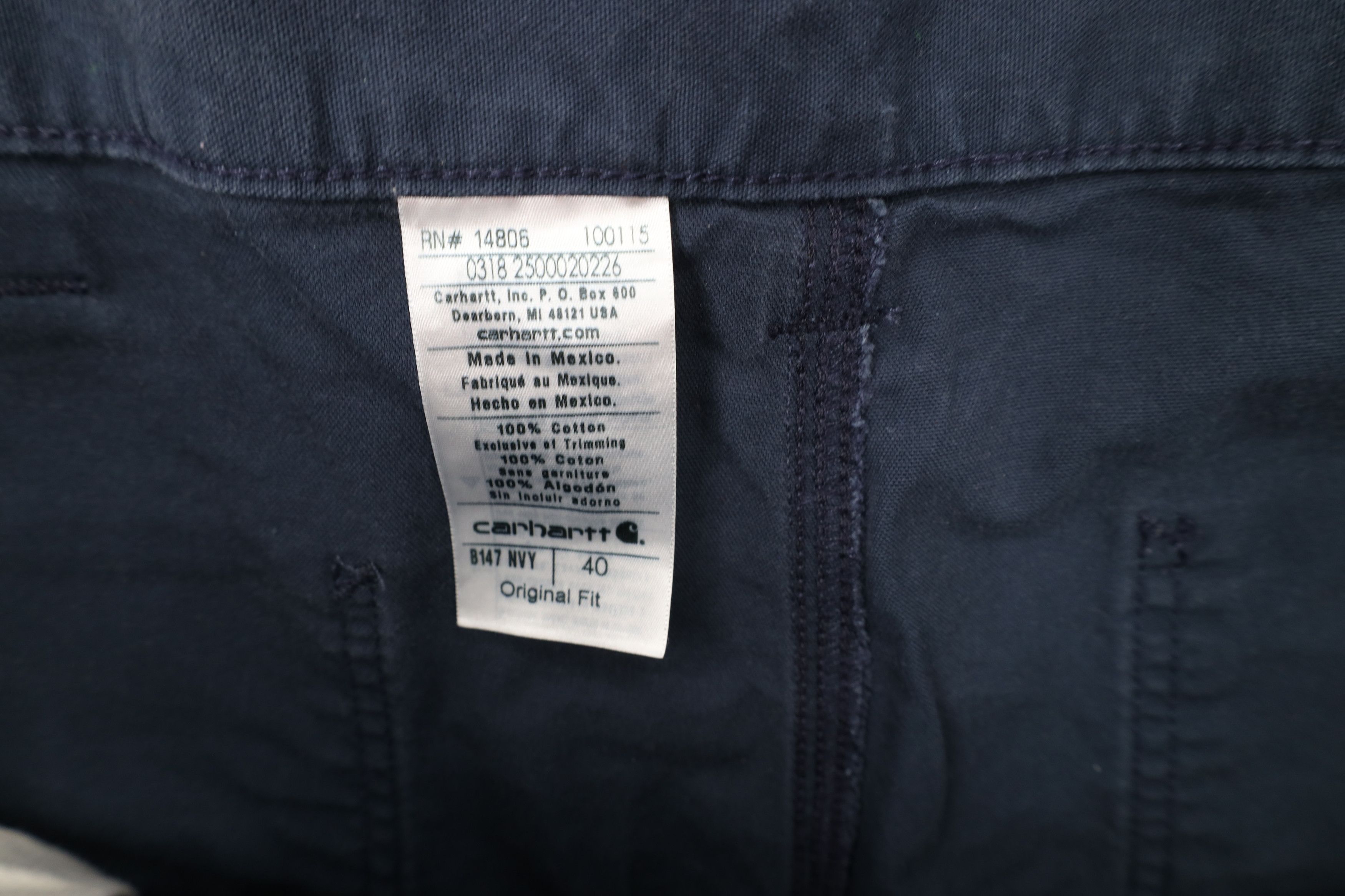 Carhartt Vintage Y2K Carhartt Spell Canvas Dungaree Shorts Navy Blue Size US 40 / EU 56 - 6 Thumbnail