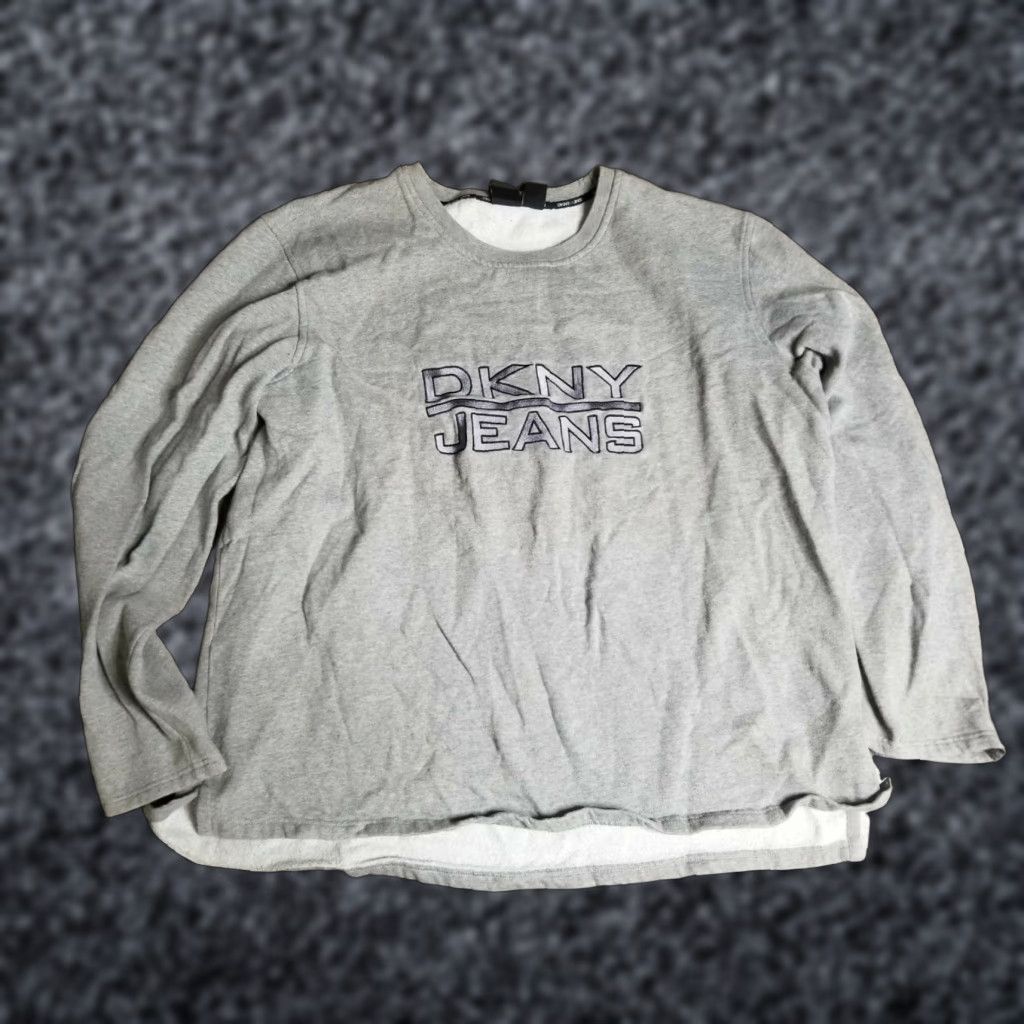 DKNY VINTAGE DKNY Pullover Sweatshirt Mens XXL Heavyweight Gray Spellout 90s Size US XXL / EU 58 / 5 - 1 Thumbnail