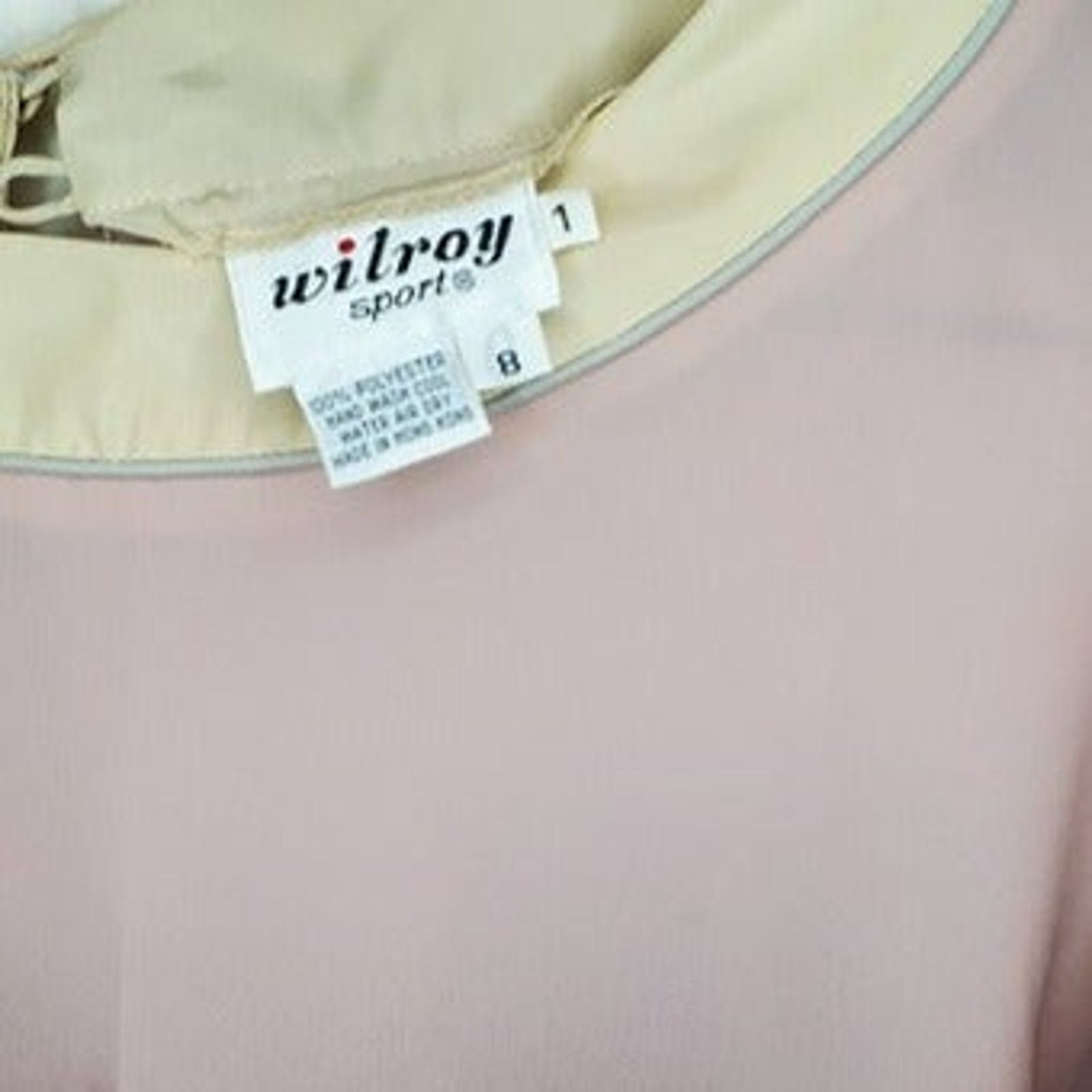 Other Vintage Wilroy Sport Blush Pink Crop Top Short Sleeve Size 8 Size M / US 6-8 / IT 42-44 - 3 Thumbnail