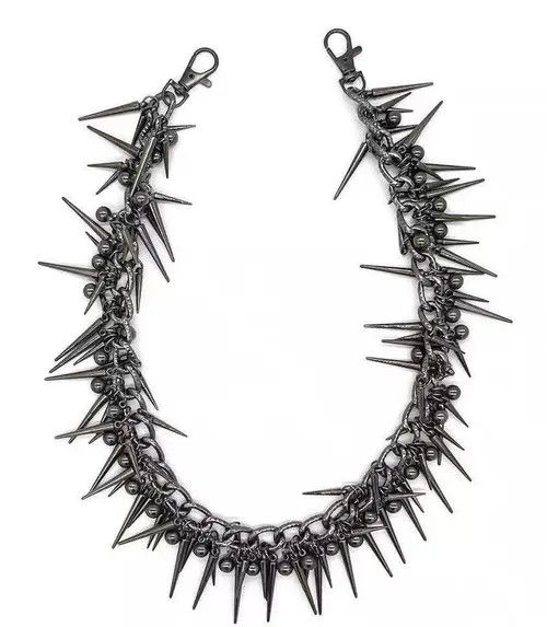 Jewelry Retro streetwear punk rivet spike pants pocket chain Size ONE SIZE - 4 Thumbnail