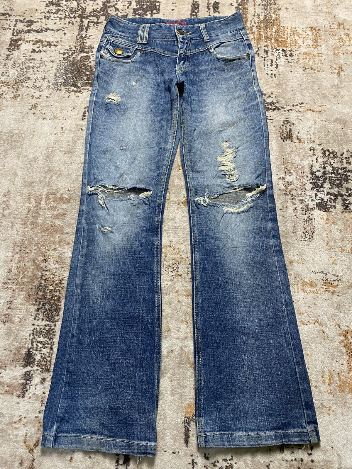 If Six Was Nine Rare Trash Denim Bootcut Size US 29 - 1 Thumbnail