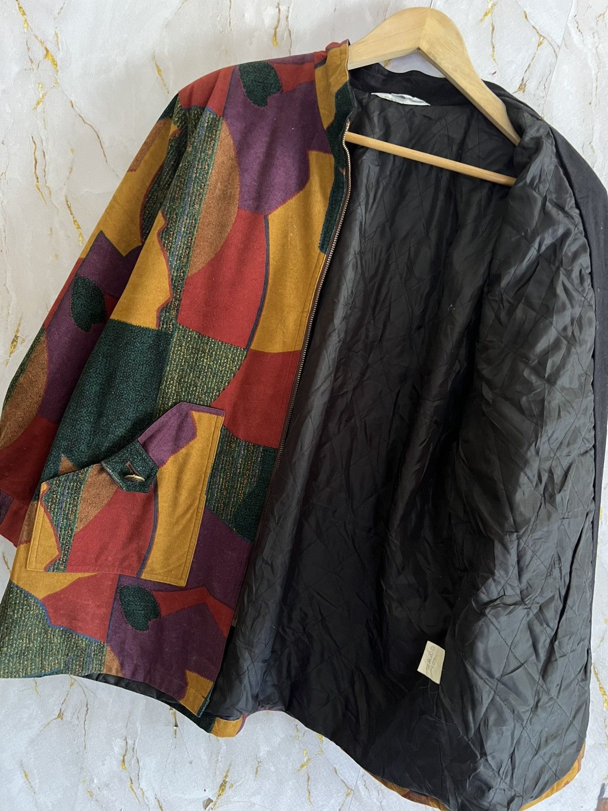 Japanese Brand Vintage 80s 90s Japanese Patchwork Abstract Jacket Size US L / EU 52-54 / 3 - 9 Thumbnail