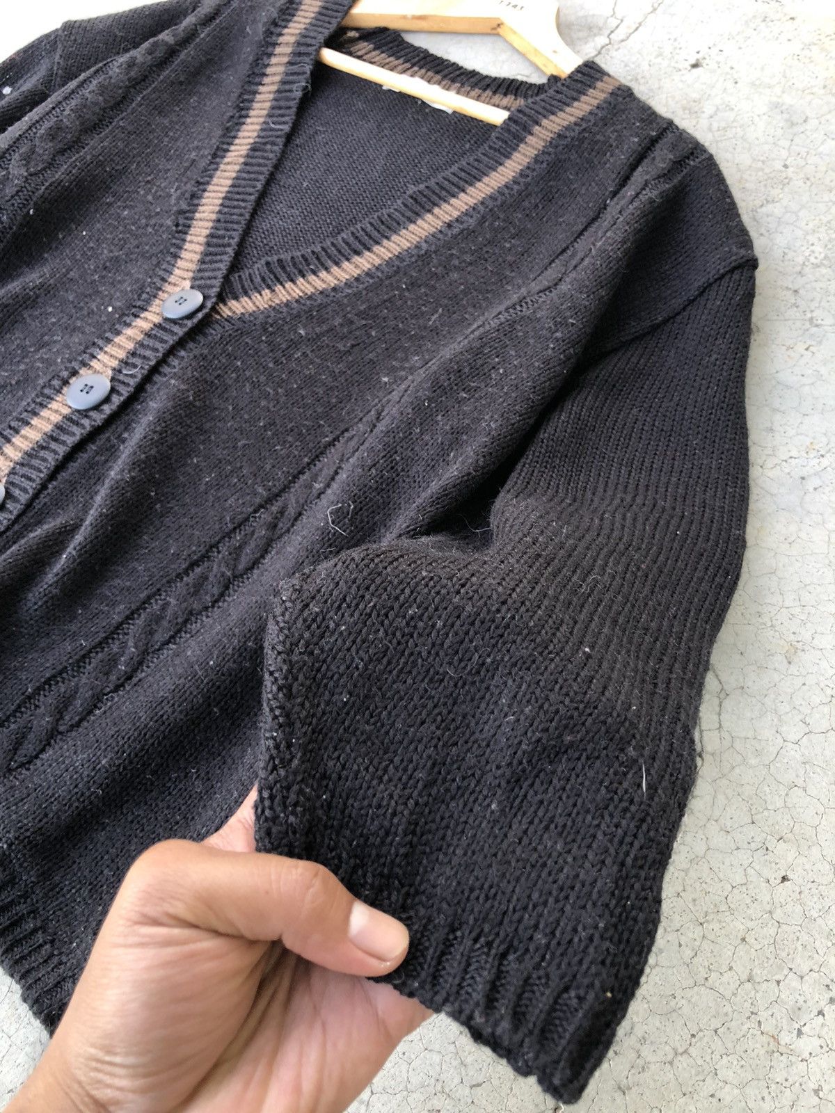 Aran Isles Knitwear 🔴Vintage Knitware Cardigan Sweater Plain Design Size L / US 10 / IT 46 - 4 Thumbnail