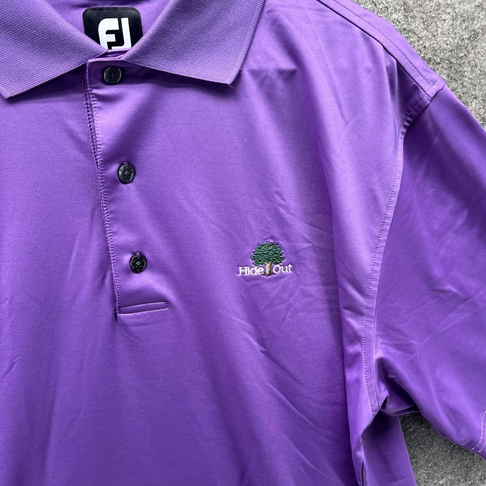 Footjoy FootJoy Polo Shirt Mens XL Purple Short Sleeve Golf Performance Stretch Size US XL / EU 56 / 4 - 5 Thumbnail