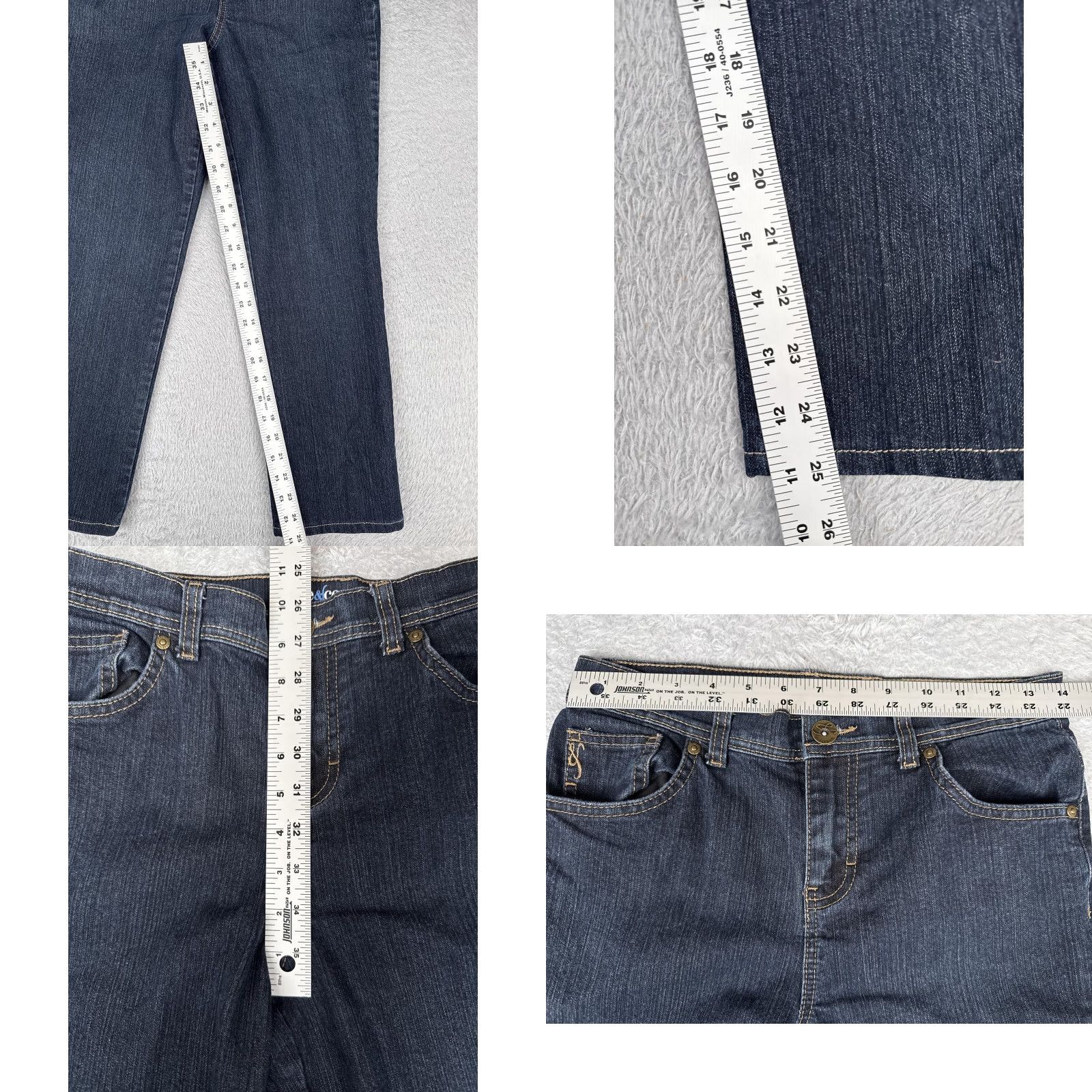 Style & Co Style & Co Petite Jeans Womens 6P Blue Dark Wash Natural Fit Five Pocket Zip Fly Size 28" / US 6 / IT 42 - 8 Thumbnail