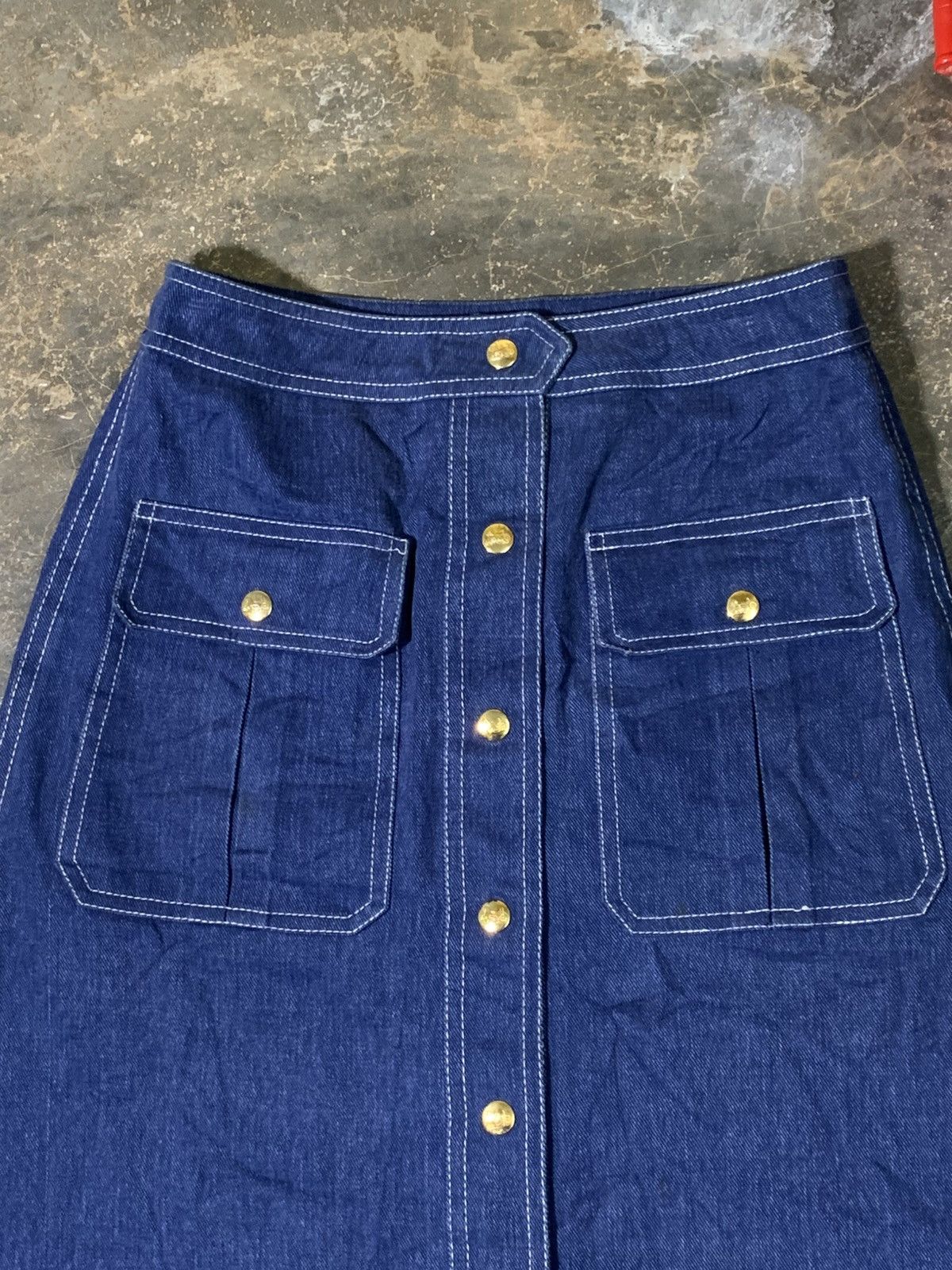Celine Vintage Celine Denim Skirt Size 30" / US 8 / IT 44 - 2 Thumbnail