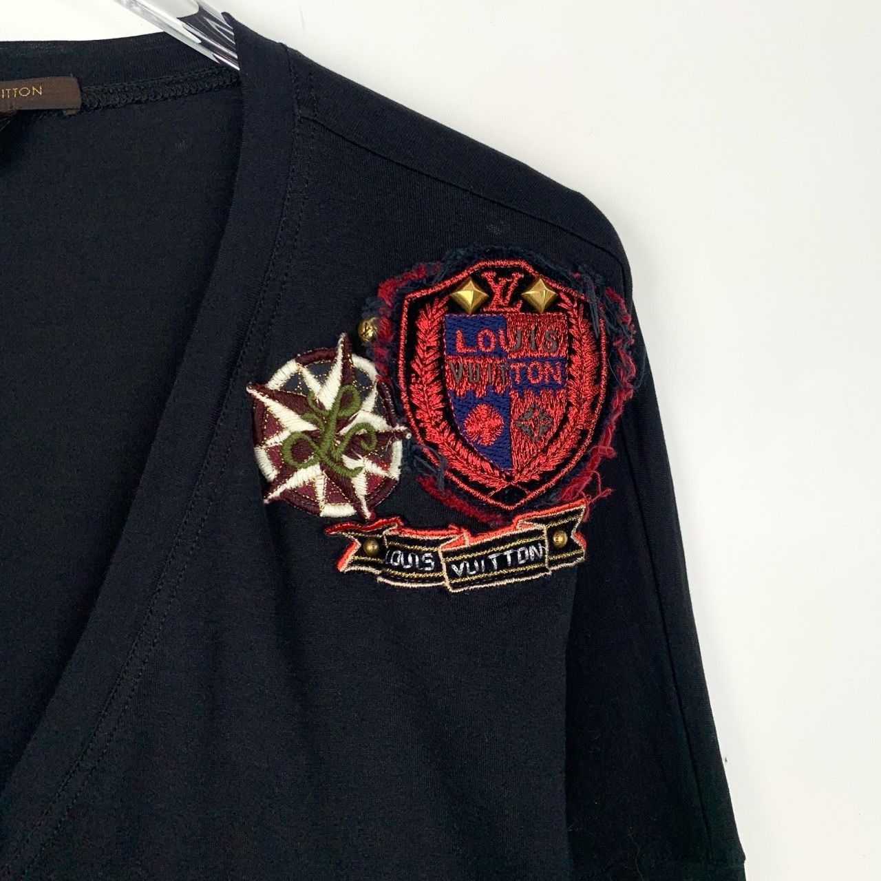 Louis Vuitton Louis Vuitton Womens Black V-Neck Cotton Tunic With Embroide Size XS / US 0-2 / IT 36-38 - 3 Thumbnail