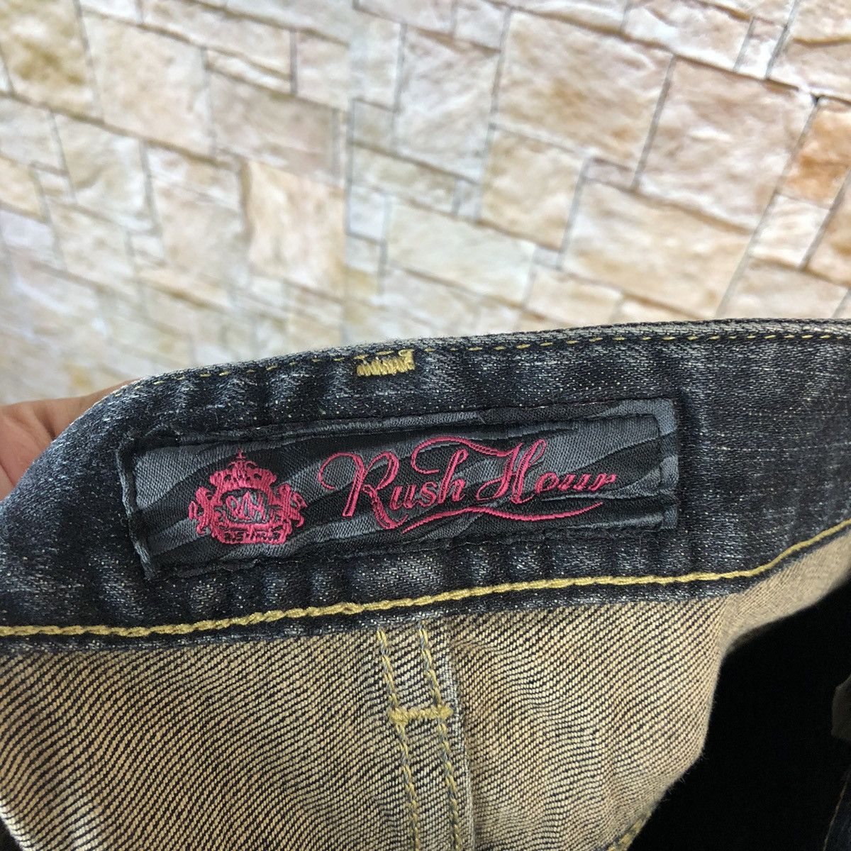 Japanese Brand Rush Nour Black Denim Pants #A1016 Size 28" / US 6 / IT 42 - 19 Thumbnail