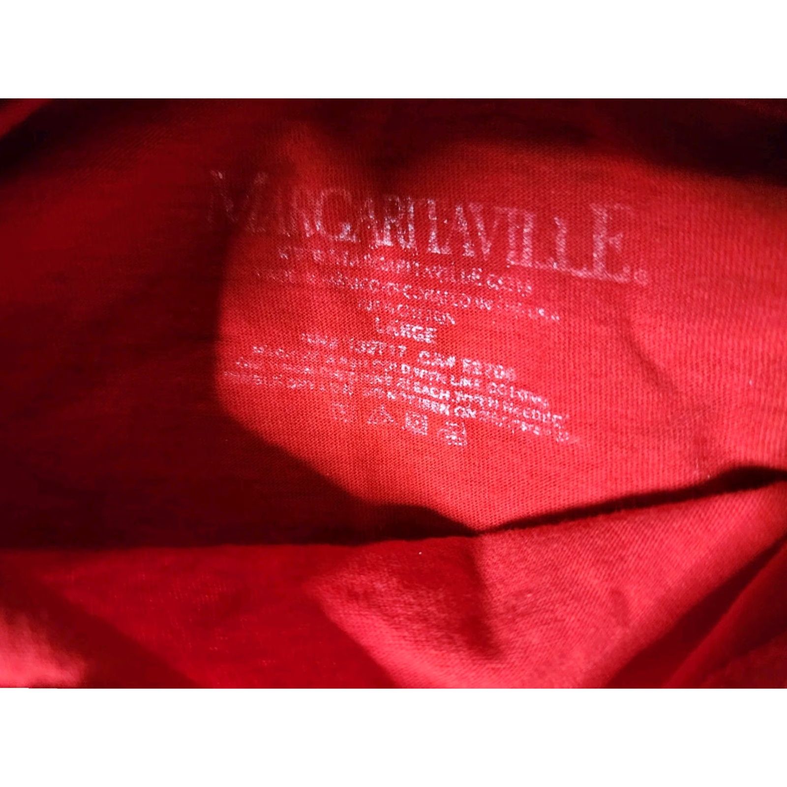 Vintage Womens Margaritaville T-Shirt Red Short Sleeve Graphic Margaritaville Beach Tropical Jimmy Buffett 2010s Mens? No Size L / US 10 / IT 46 - 5 Thumbnail