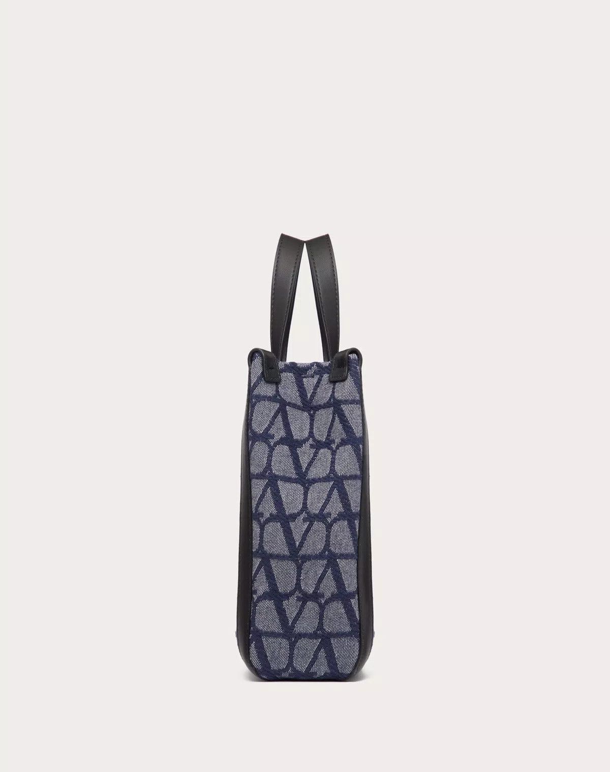 Valentino oc11z0725 Size: OS/ Mini Toile Shopping Bag in Melange/Black Size ONE SIZE - 4 Thumbnail