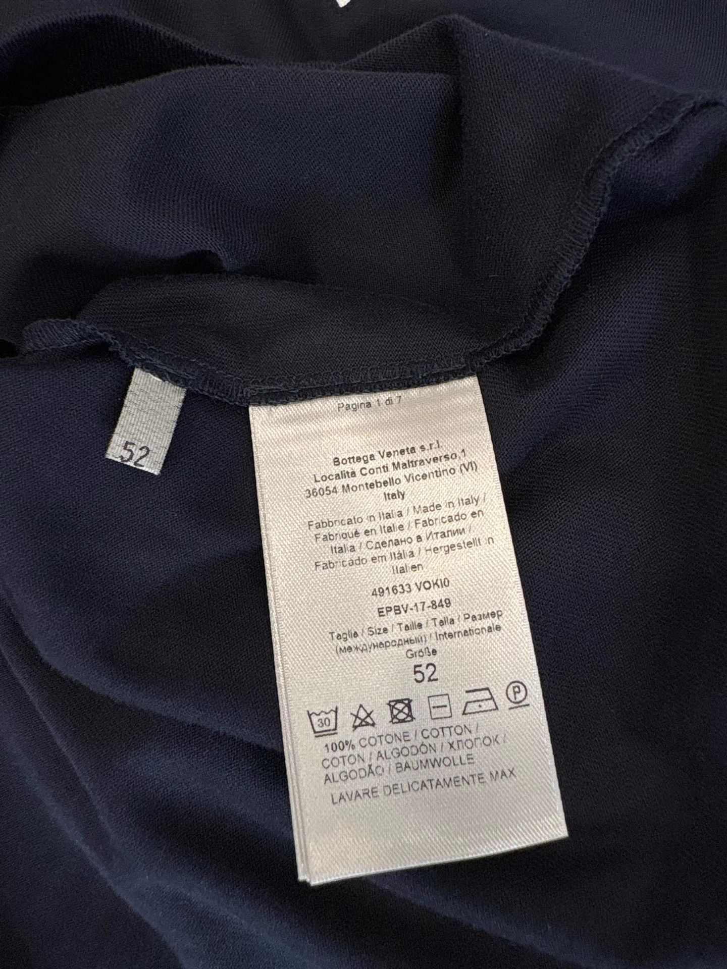 Bottega Veneta Bottega Veneta Navy Spliced Polo Short Sleeve K1 Size US L / EU 52-54 / 3 - 4 Thumbnail