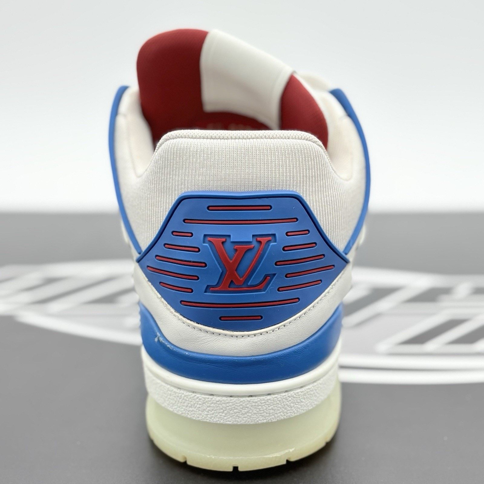 Louis Vuitton Louis Vuitton Mid Trainer ' White Red Blue ' | GOOD! Size US 11.5 / EU 44-45 - 3 Thumbnail