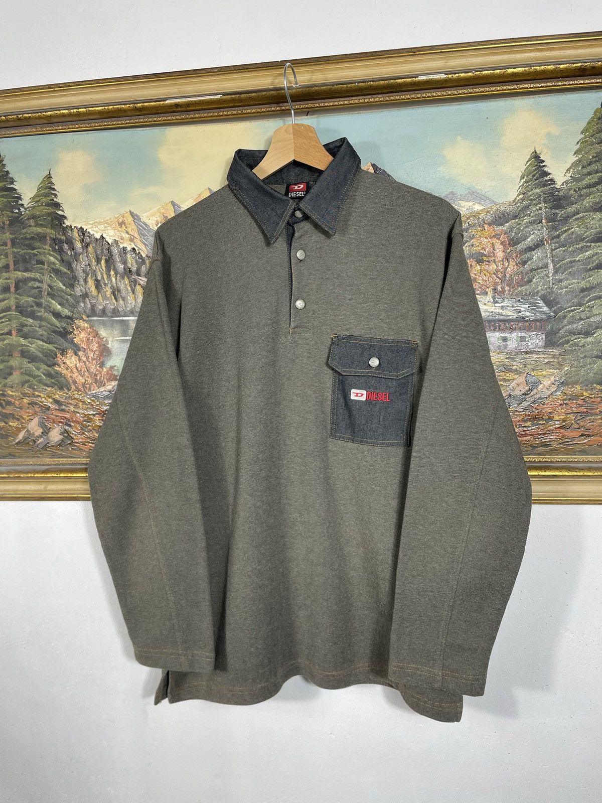 Diesel × Vintage Diesel Vintage Y2k Sweater Jumper Sweatshirt Baggy Oversize Size US L / EU 52-54 / 3 - 3 Thumbnail