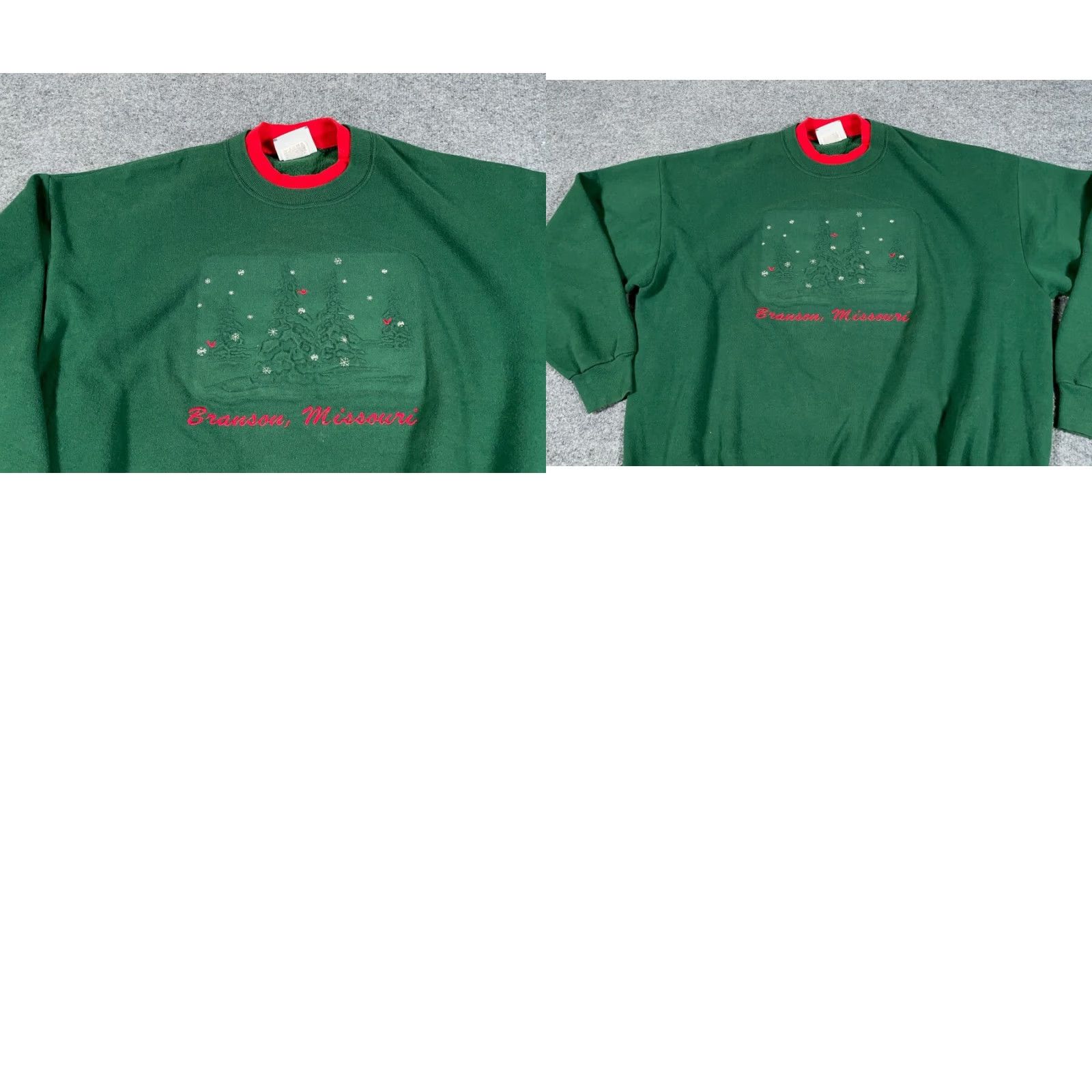 Lee VTG Branson Missouri Tree Embroidered Sweatshirt Lee Mens XL Green USA Made Pullover Size US XL / EU 56 / 4 - 8 Thumbnail