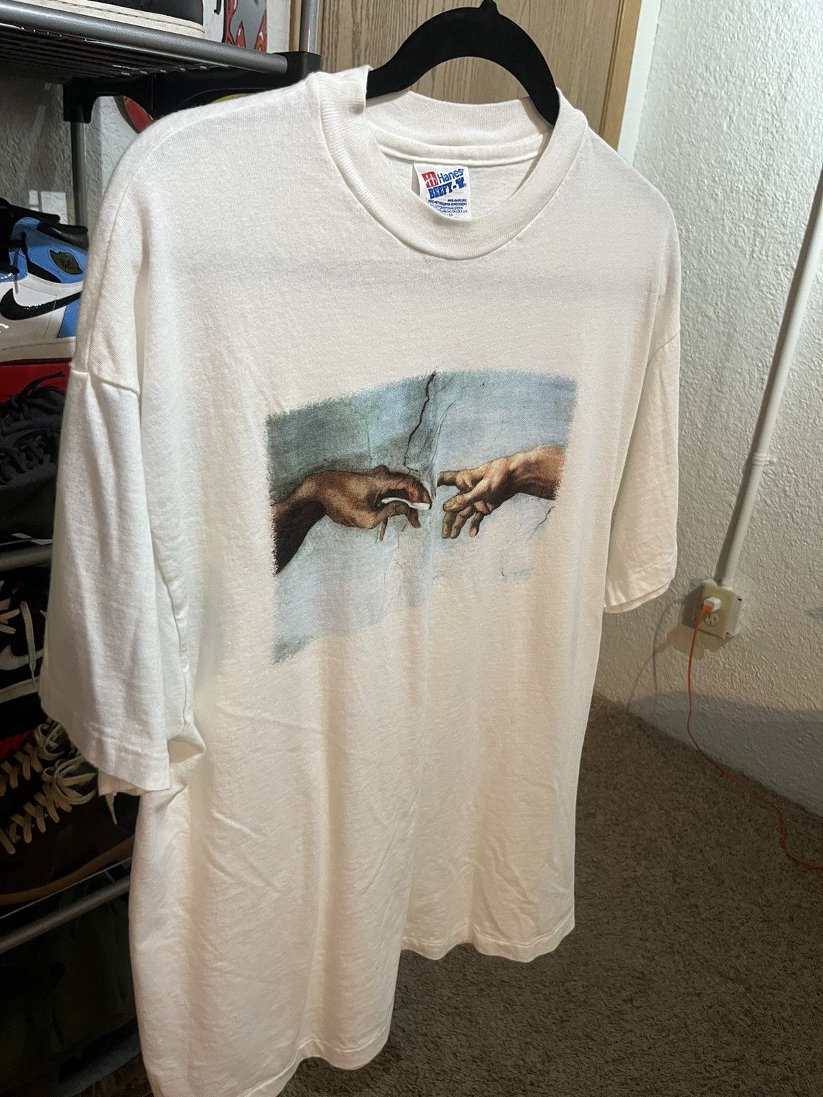 Hanes × Vintage Vintage 90’s Hanes Smoke Weed Blant Art tee Abstract Dirty Humor Size US L / EU 52-54 / 3 - 5 Thumbnail