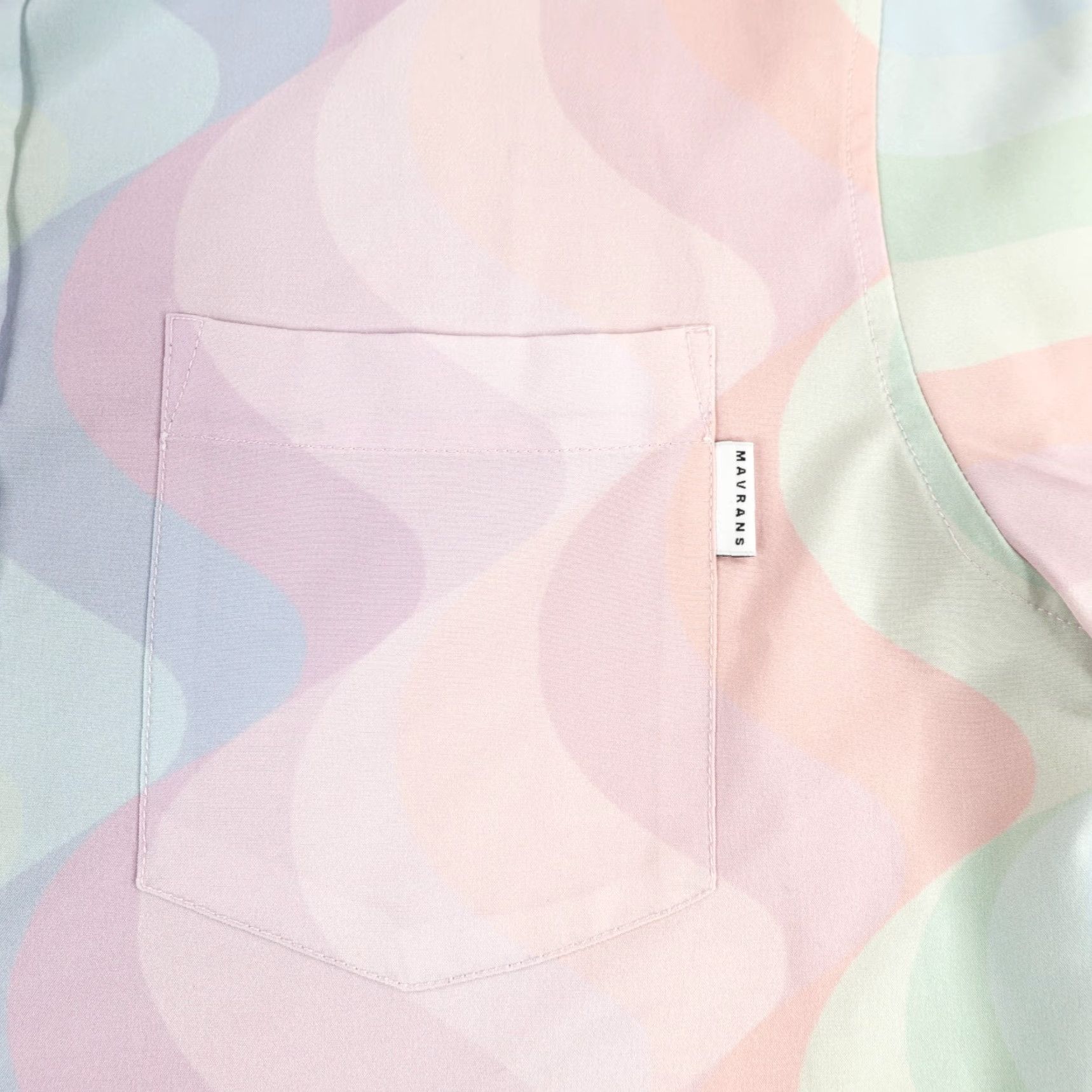 Pinko Mavrans Shirt Mens Medium Pink Green Blue Pastel Abstract Performance Coconut Size US M / EU 48-50 / 2 - 3 Thumbnail