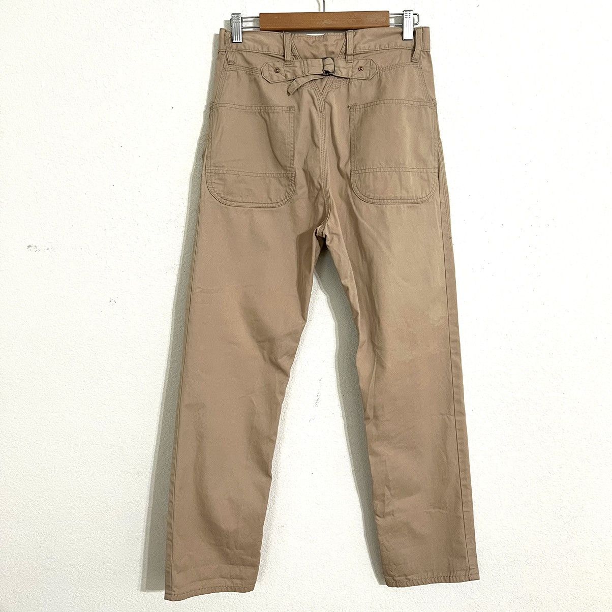 image of Comme Des Garcons x Junya Watanabe Comme Des Garçons Rear Buckle Trousers Pants in Khaki (Size 30)